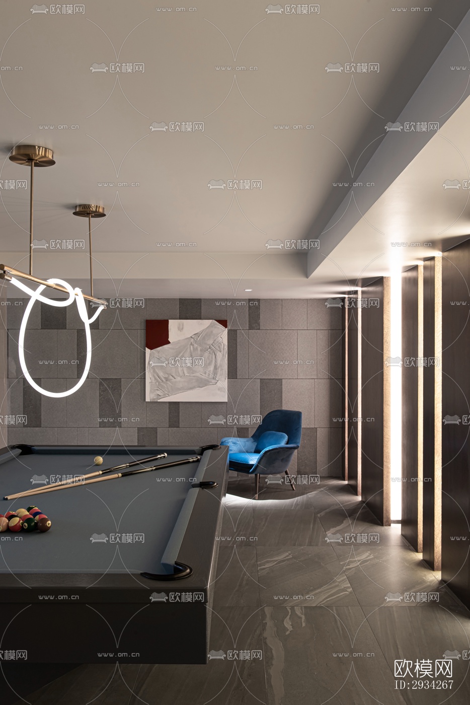 现代复式效果图下载（渲染图7）