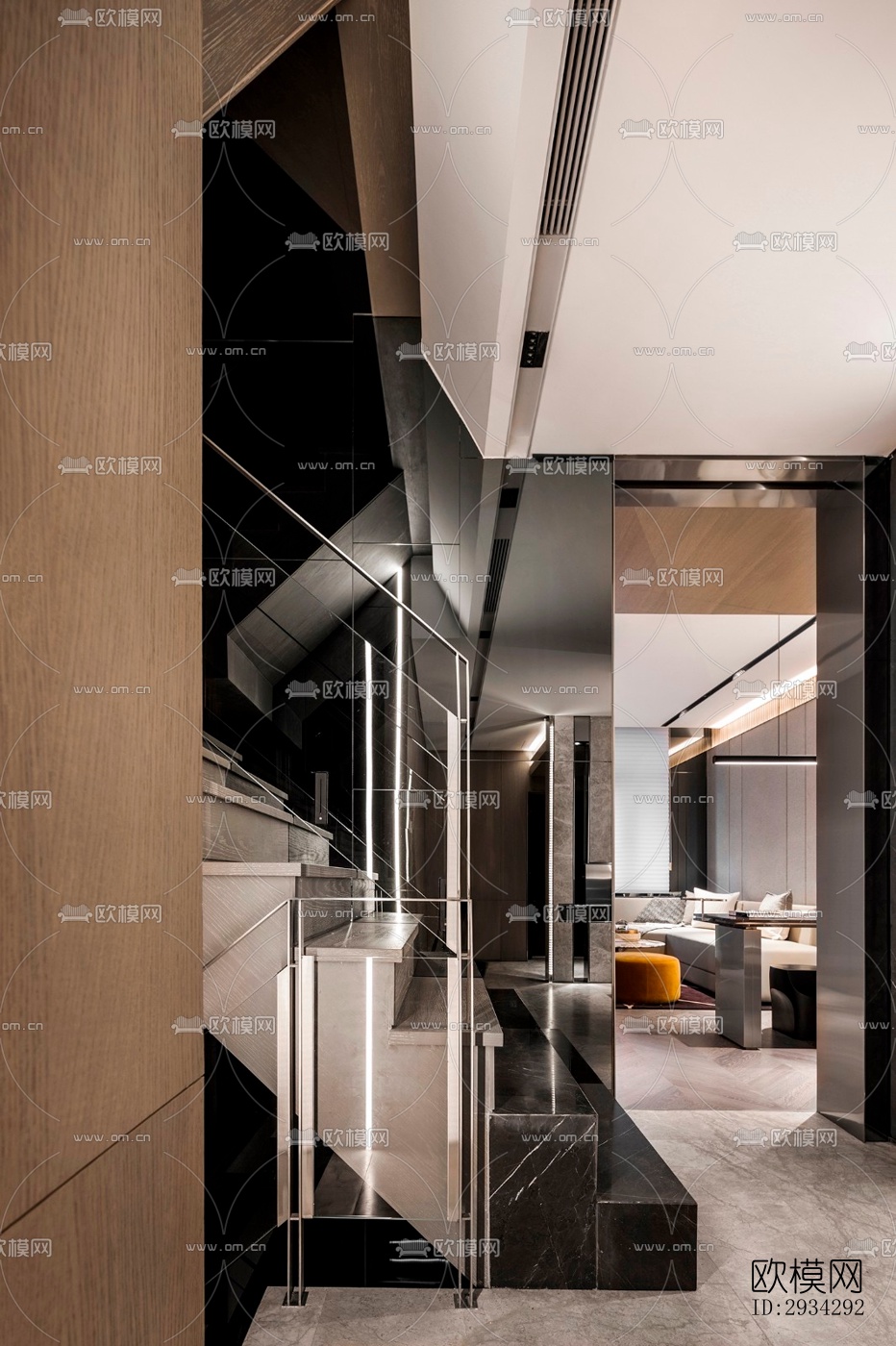 现代复式效果图下载（渲染图2）