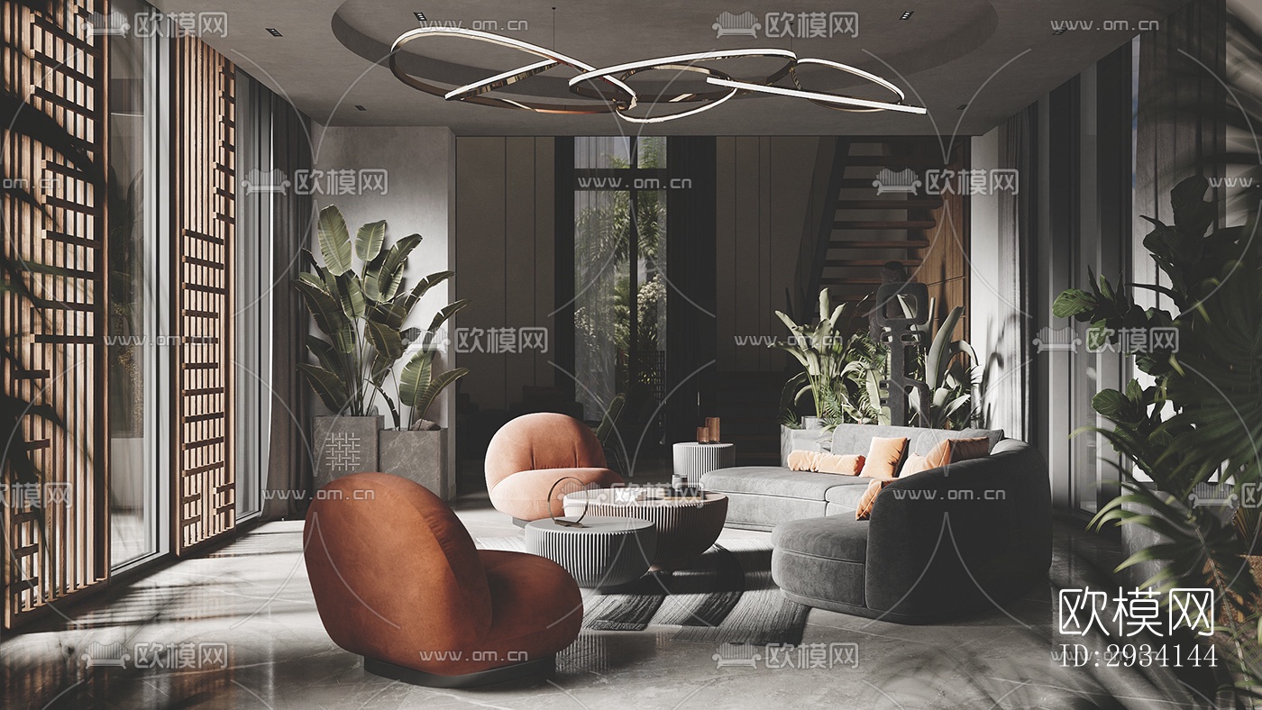 现代别墅效果图下载（渲染图12）