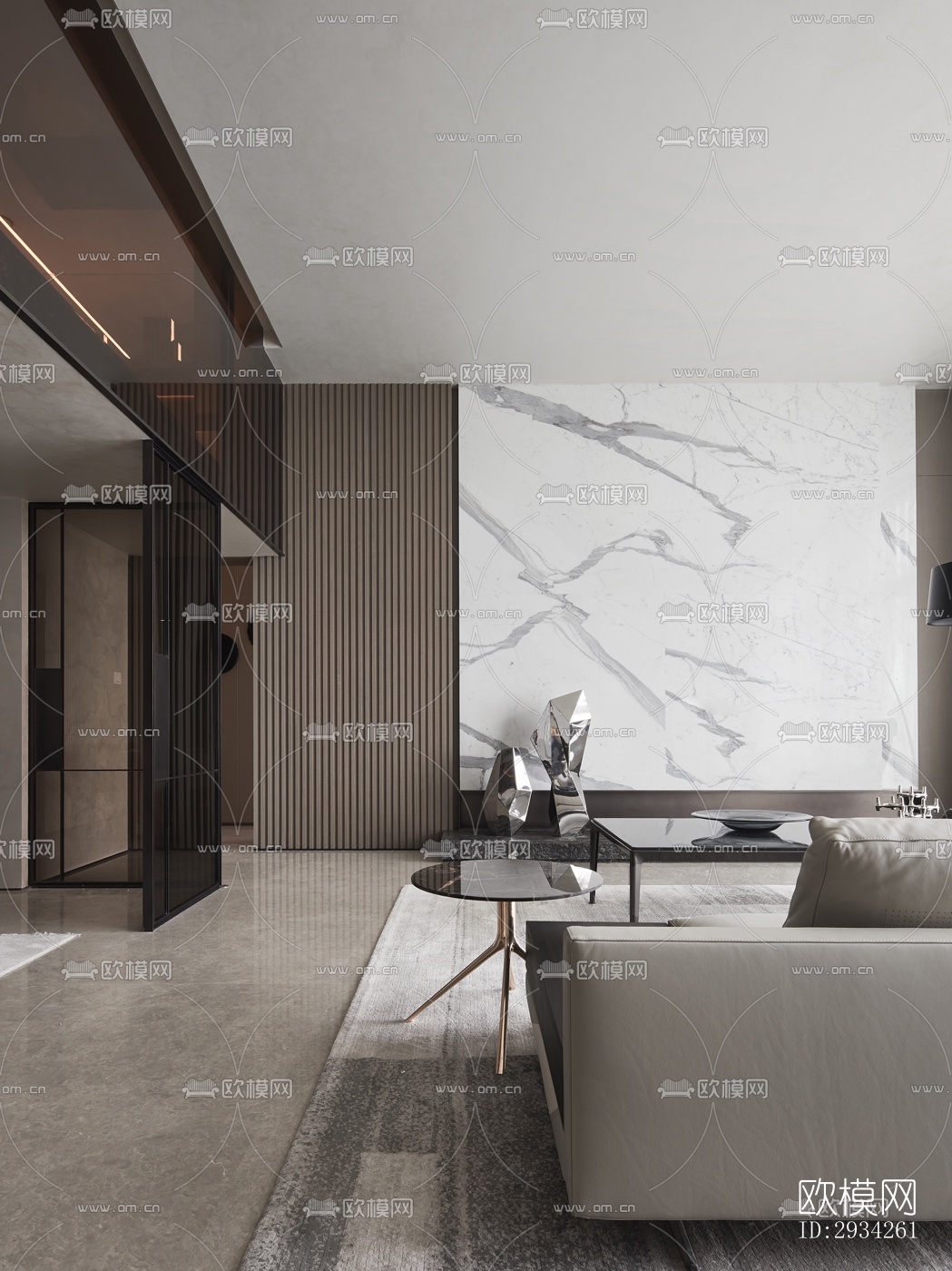 现代复式效果图下载（渲染图11）