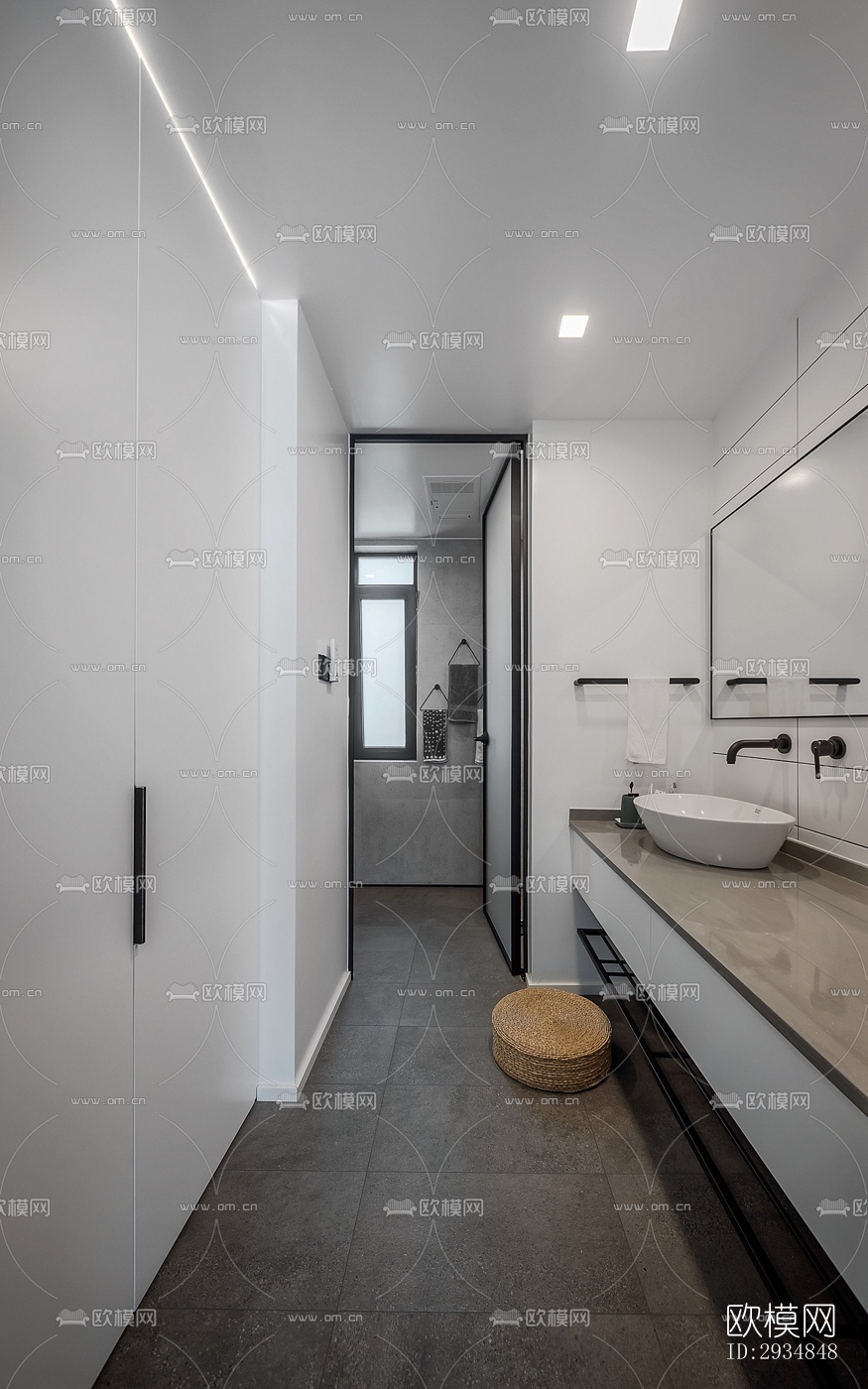 现代平层效果图下载（渲染图9）