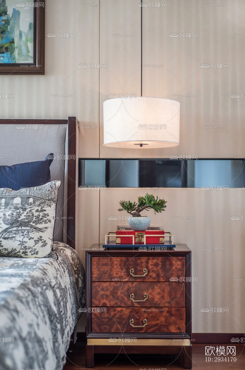 中式复式效果图下载（渲染图6）