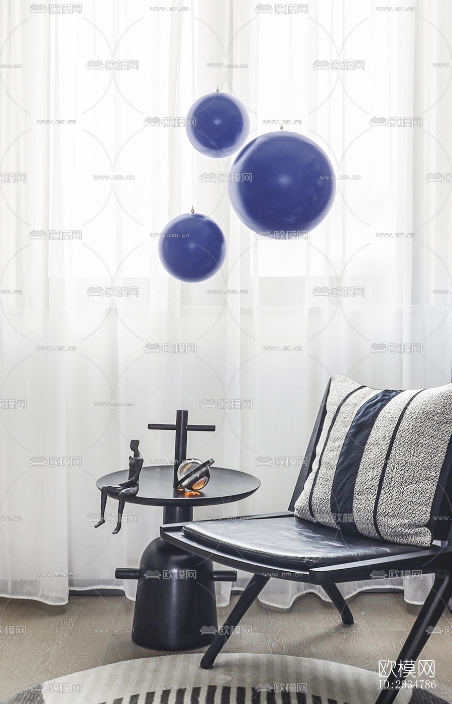 现代平层效果图下载（渲染图13）