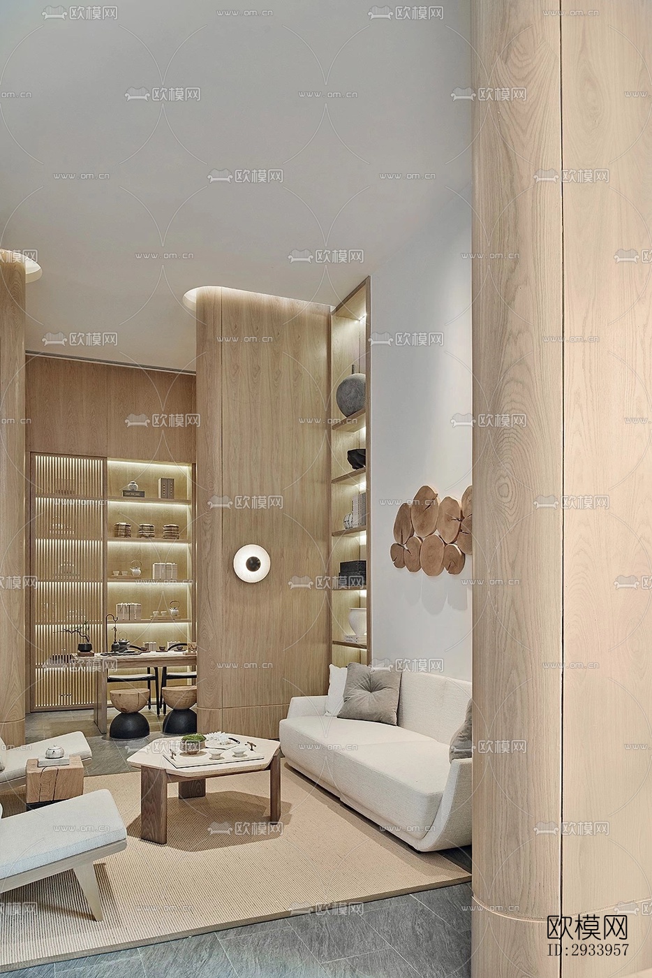 新中式别墅效果图下载（渲染图6）