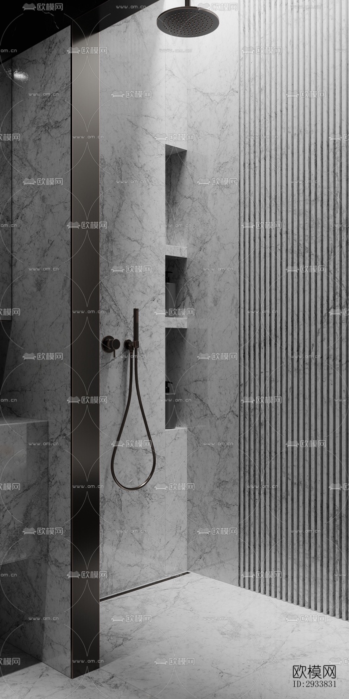 高级灰公寓效果图下载（渲染图11）