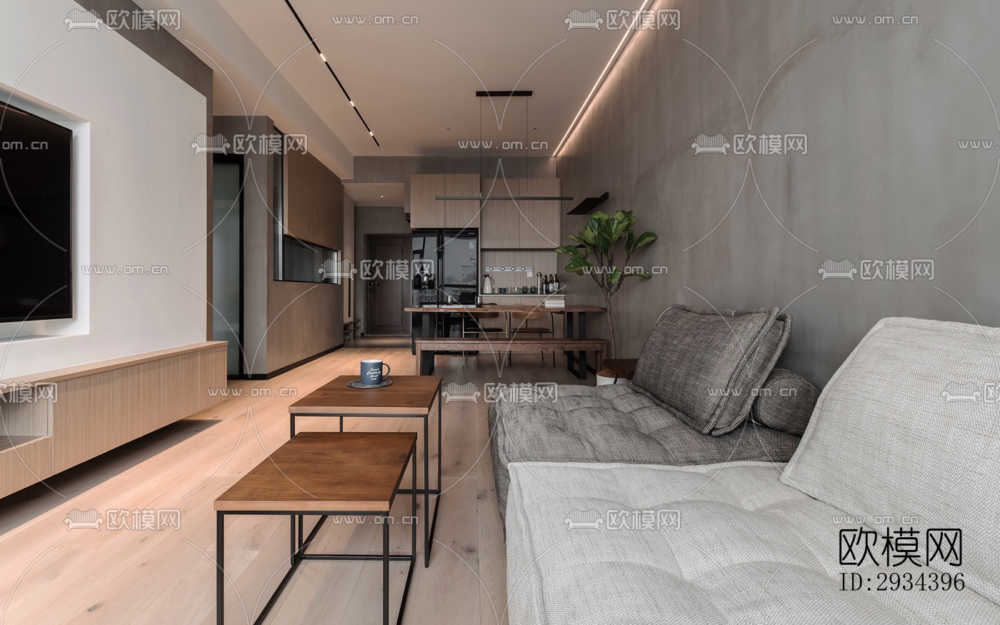 北欧平层效果图下载（渲染图11）