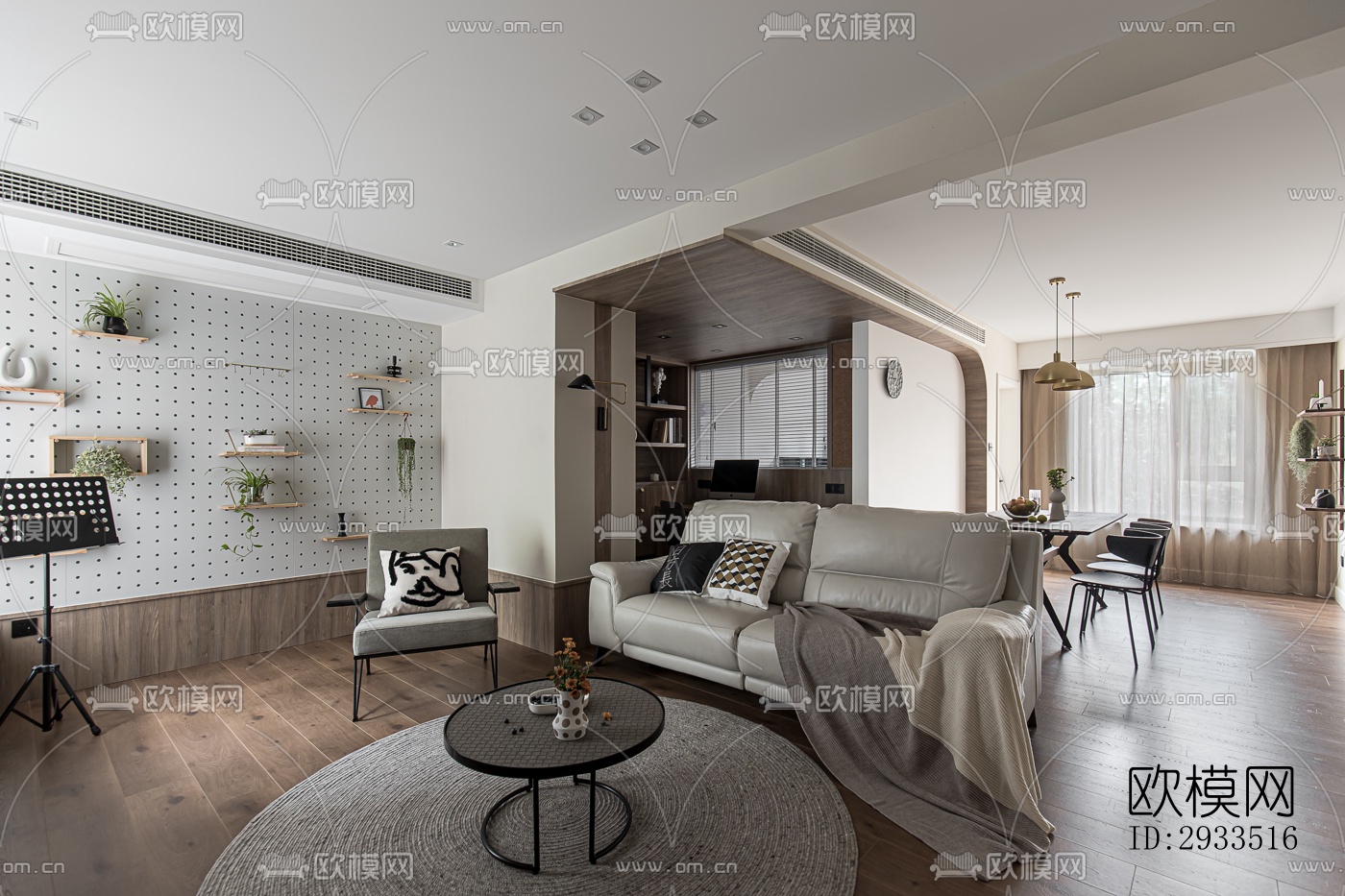 北欧公寓效果图下载（渲染图7）