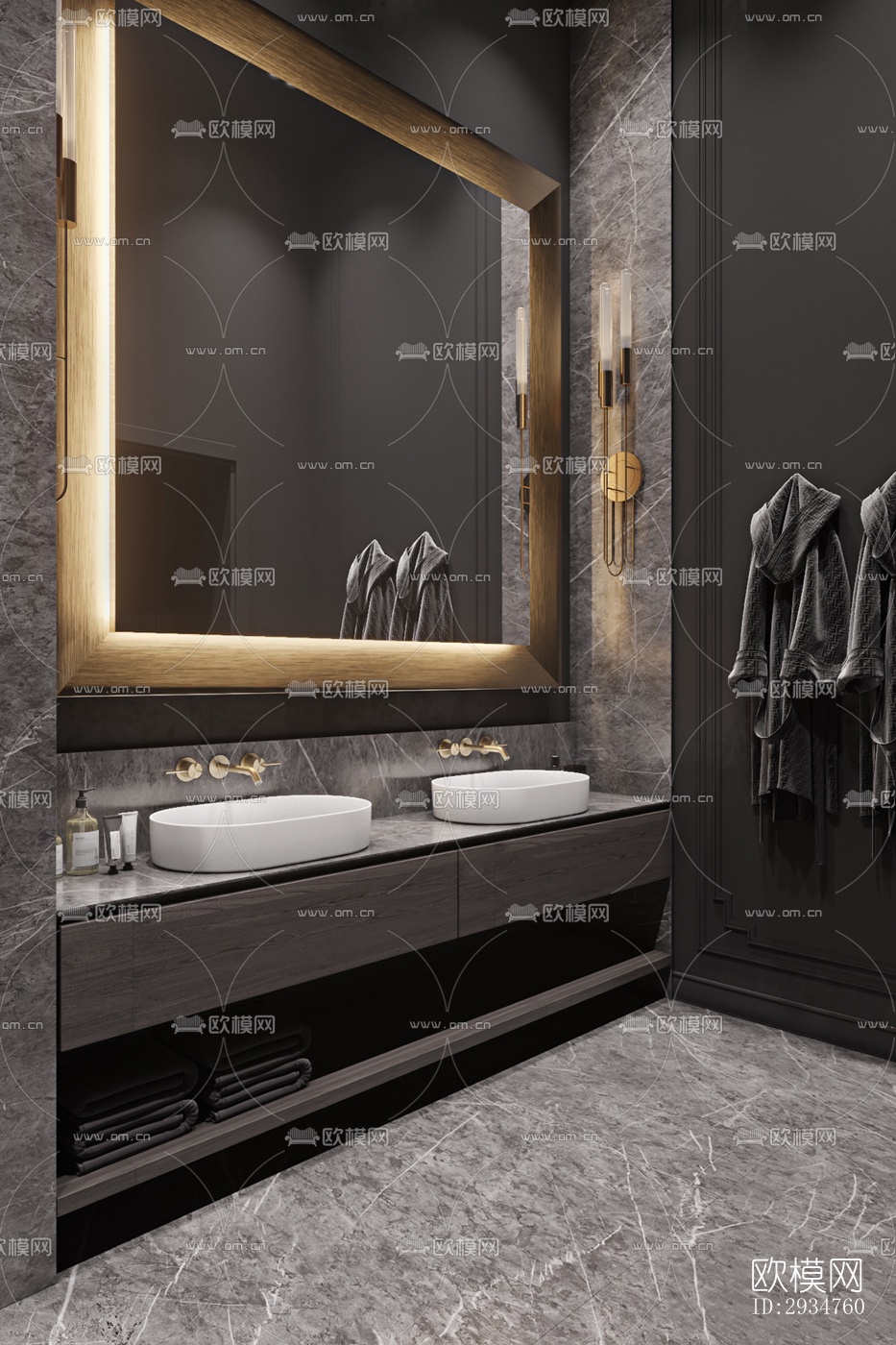 现代平层效果图下载（渲染图18）