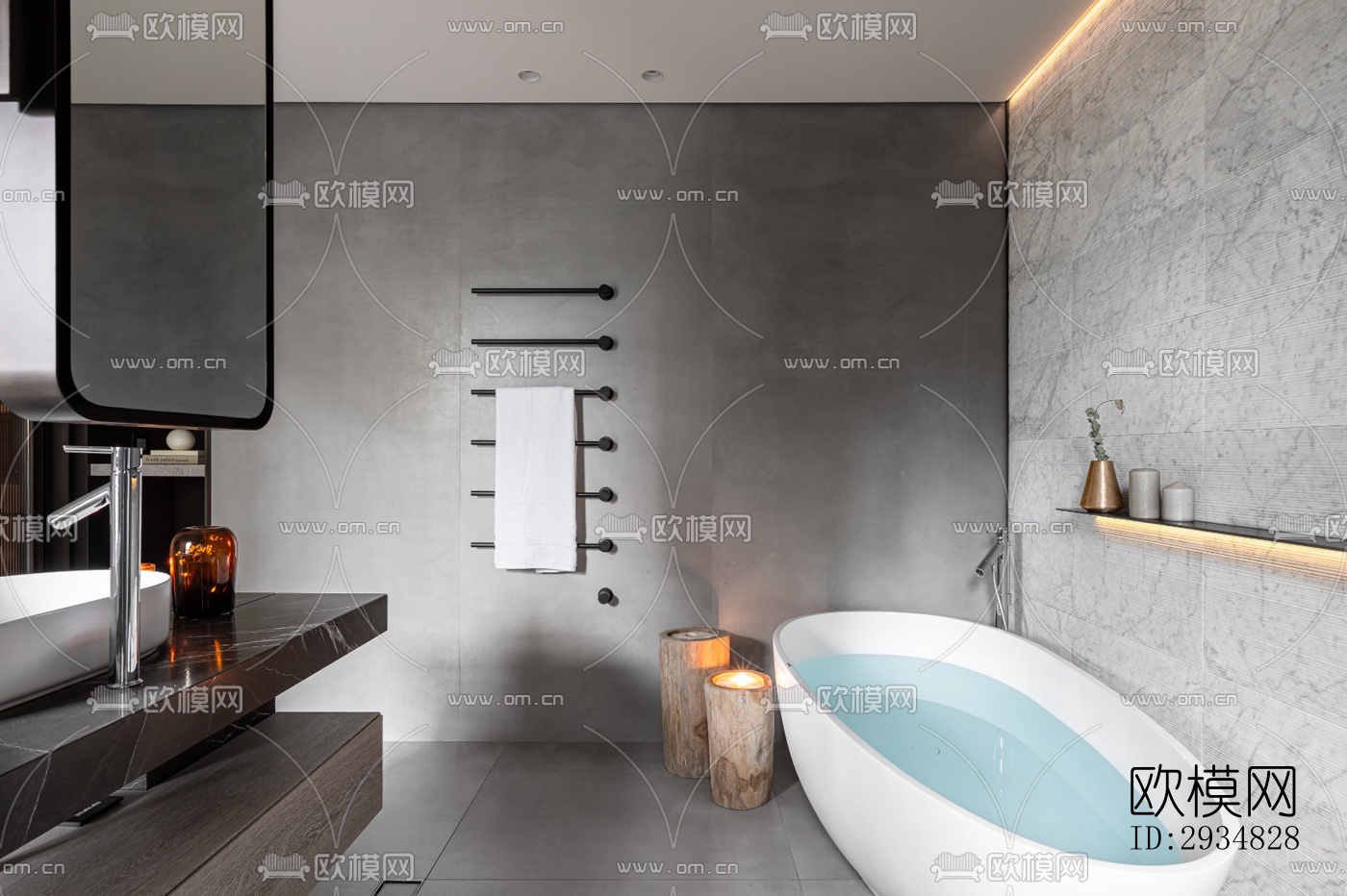 现代平层效果图下载（渲染图11）