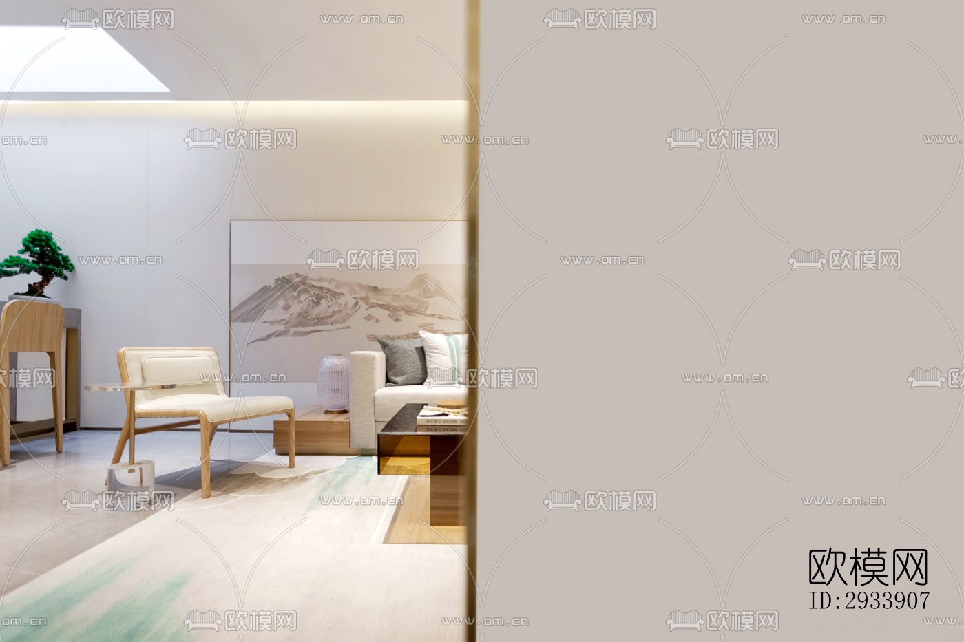 新中式别墅效果图下载（渲染图3）