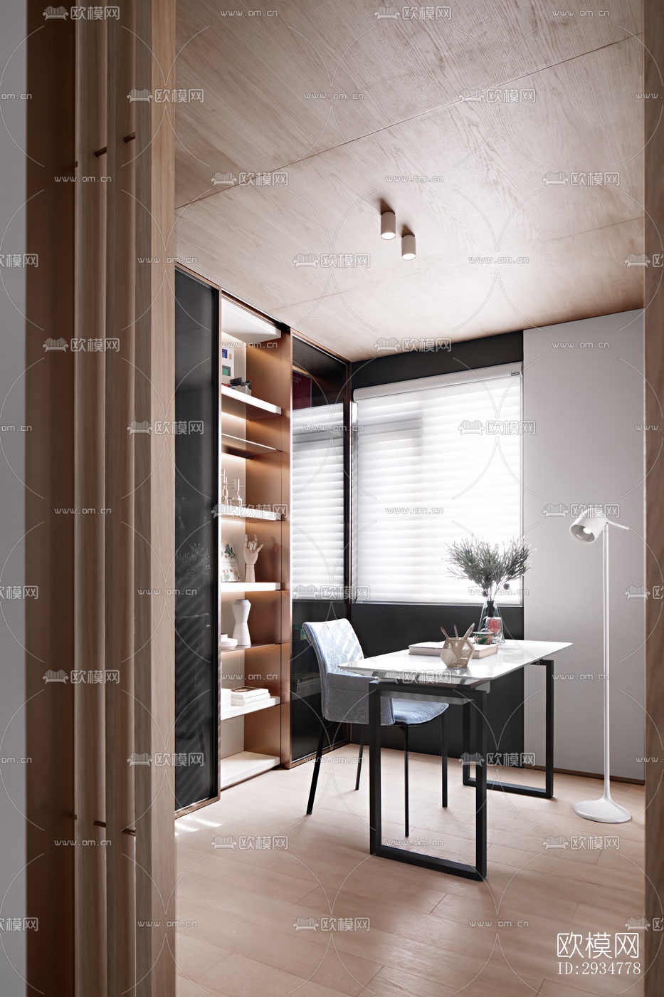 现代平层效果图下载（渲染图7）