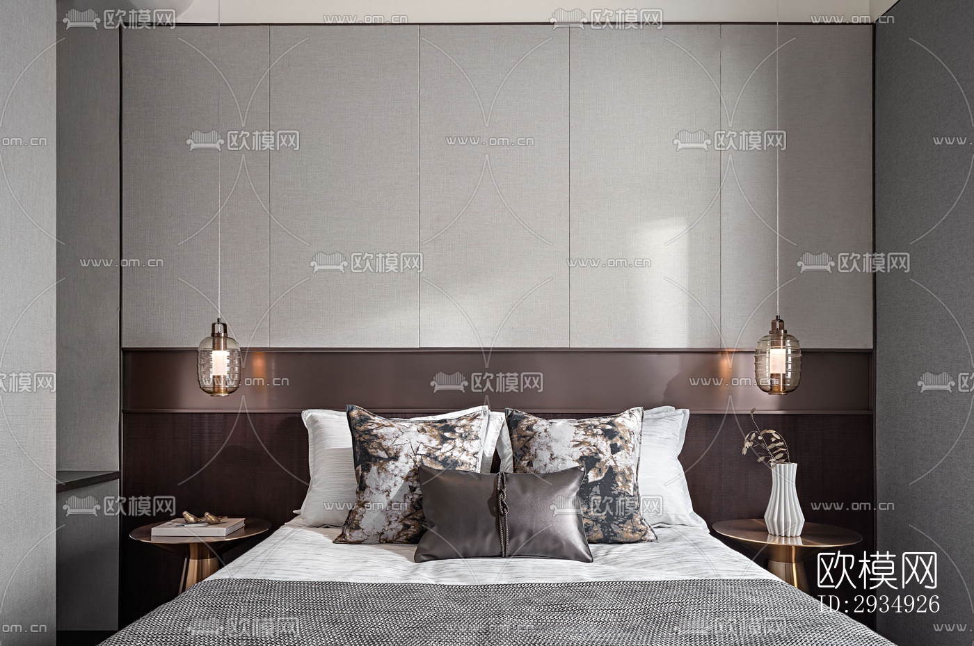 现代平层效果图下载（渲染图6）