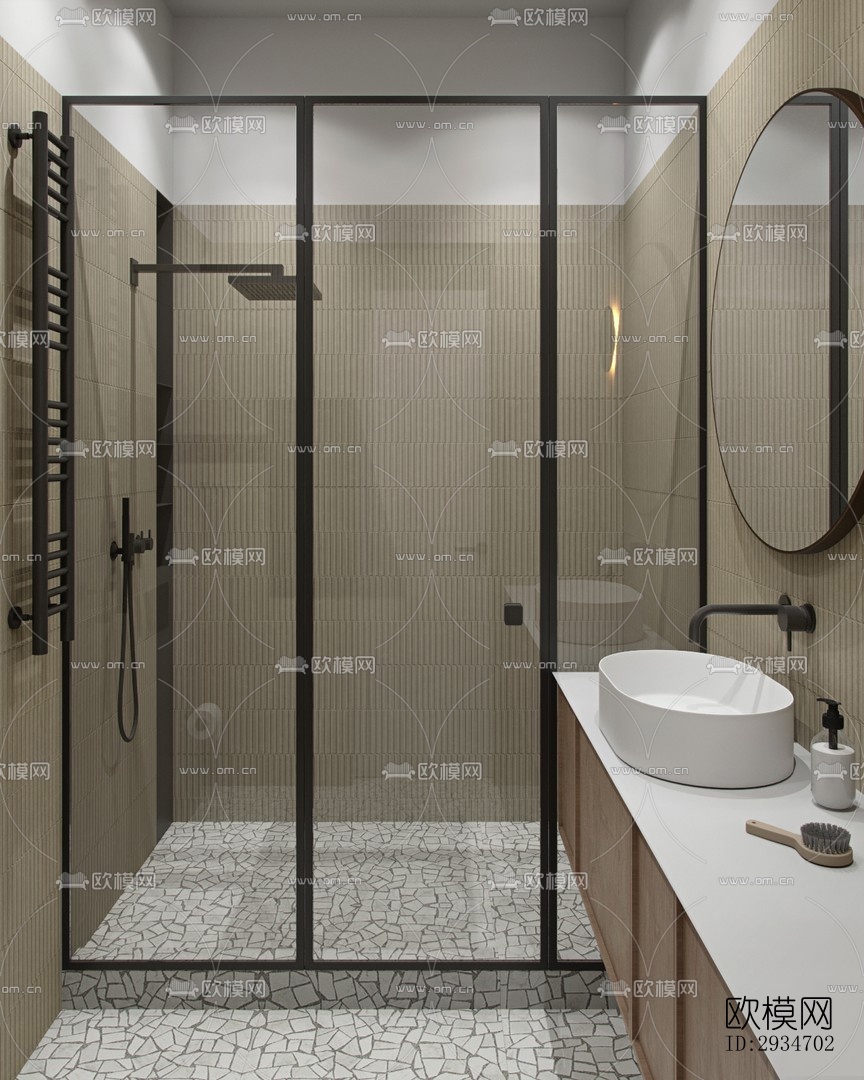 现代平层效果图下载（渲染图15）