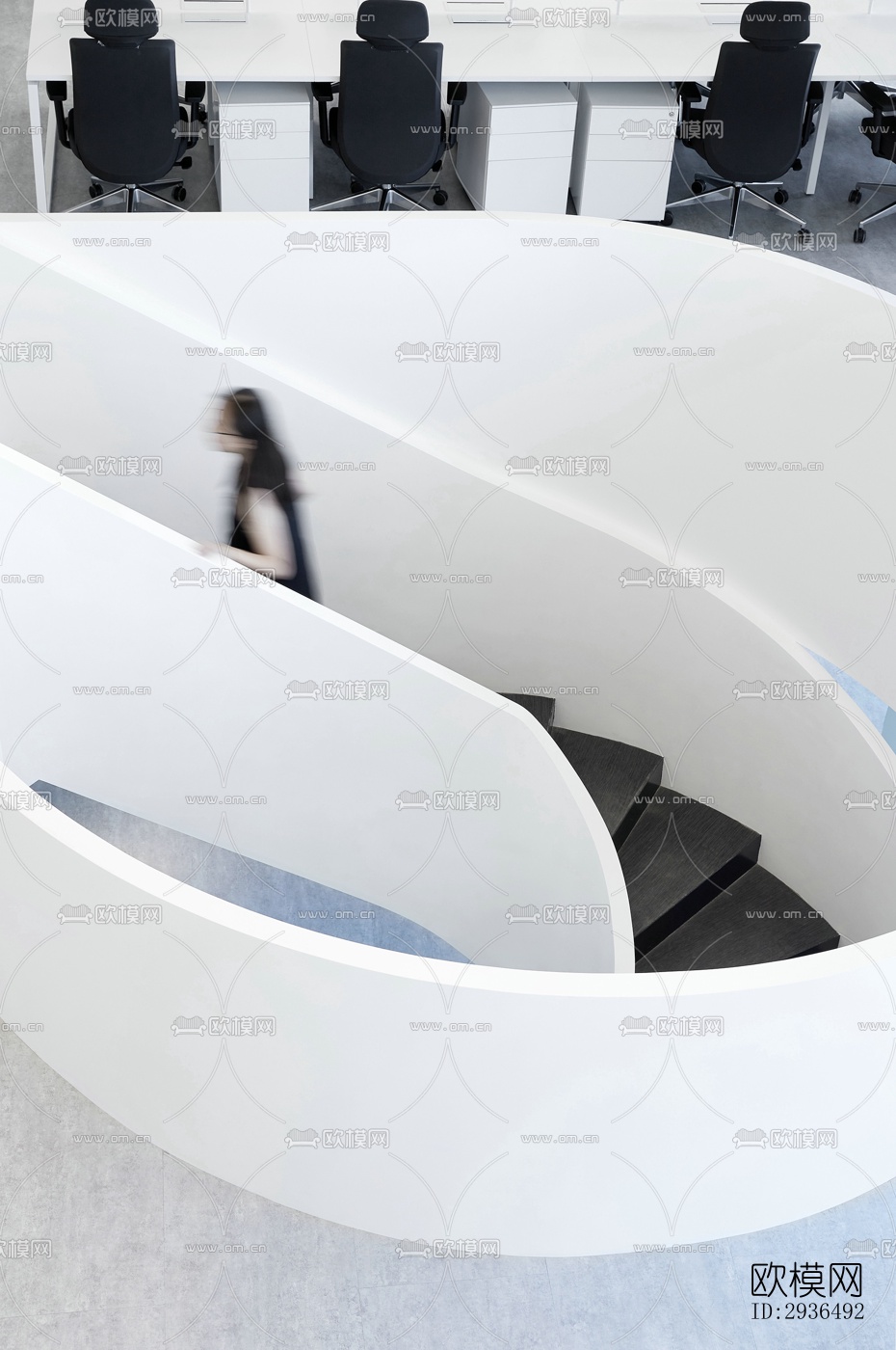 现代办公区效果图下载（渲染图6）