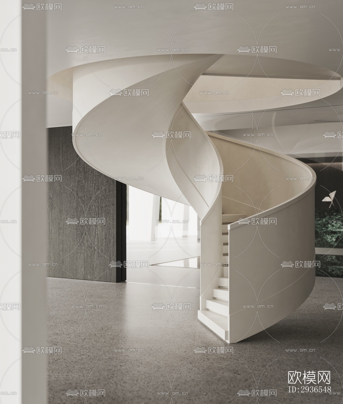 现代商务大堂效果图下载（渲染图4）