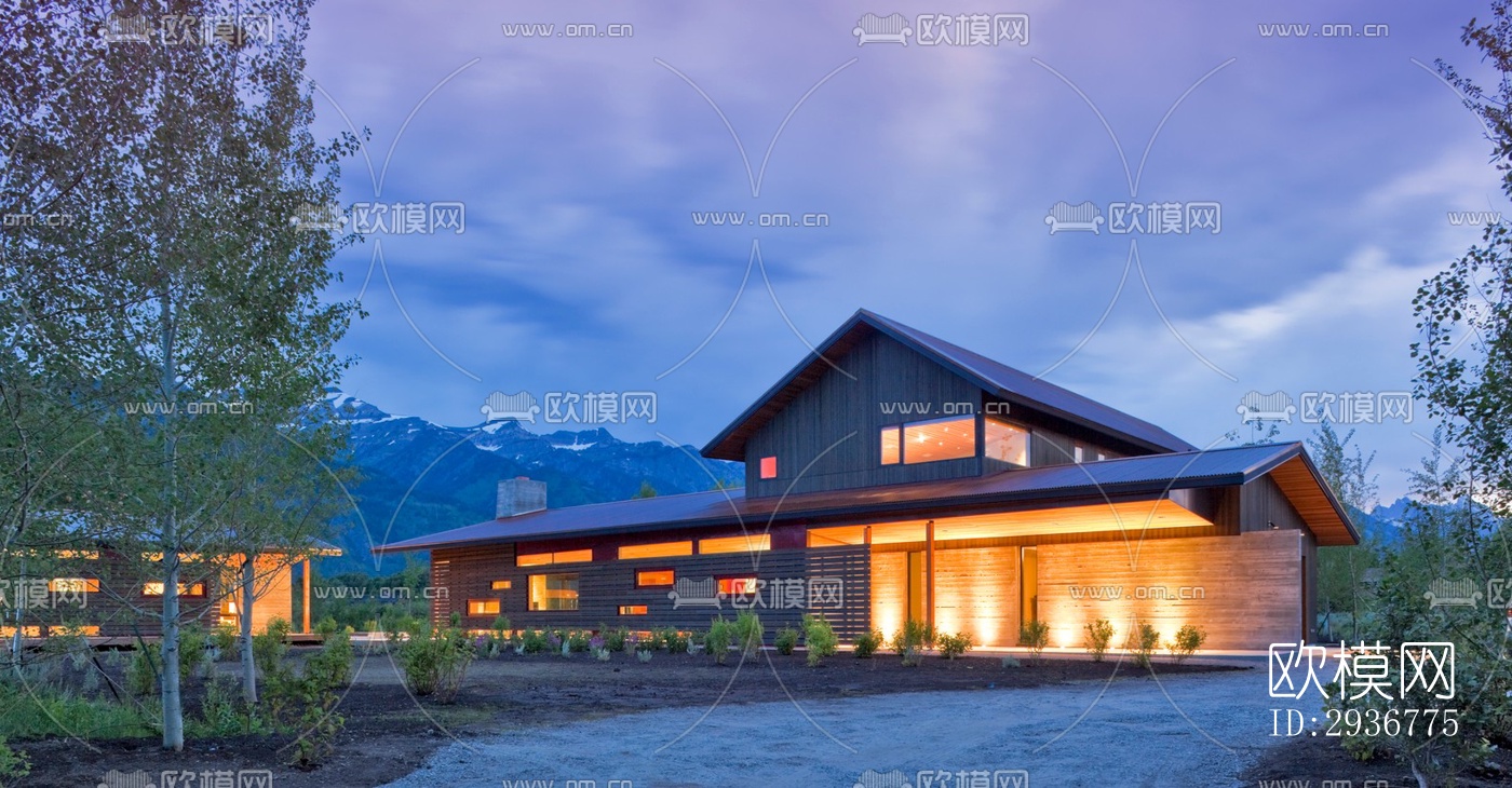 现代居住建筑效果图下载（渲染图10）