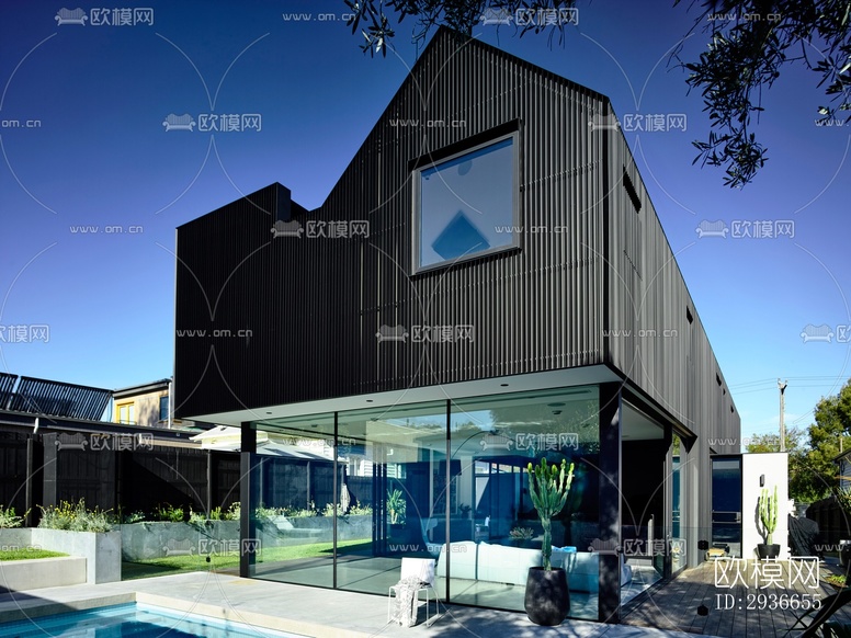現(xiàn)代居住建筑效果圖下載(渲染圖11)