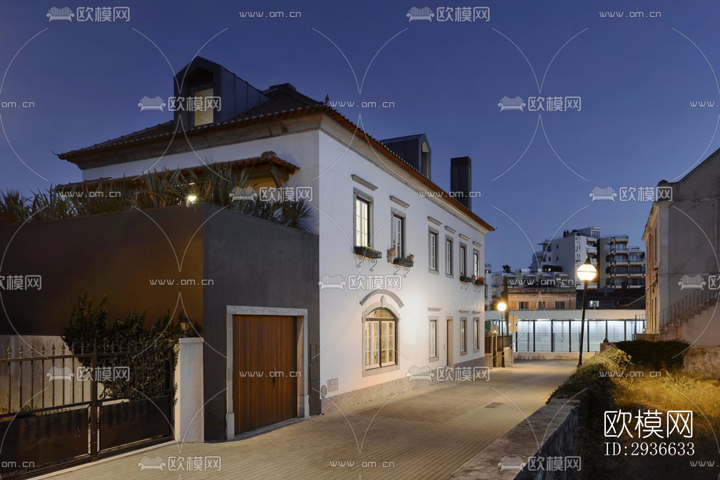 欧式居住建筑效果图下载（渲染图20）