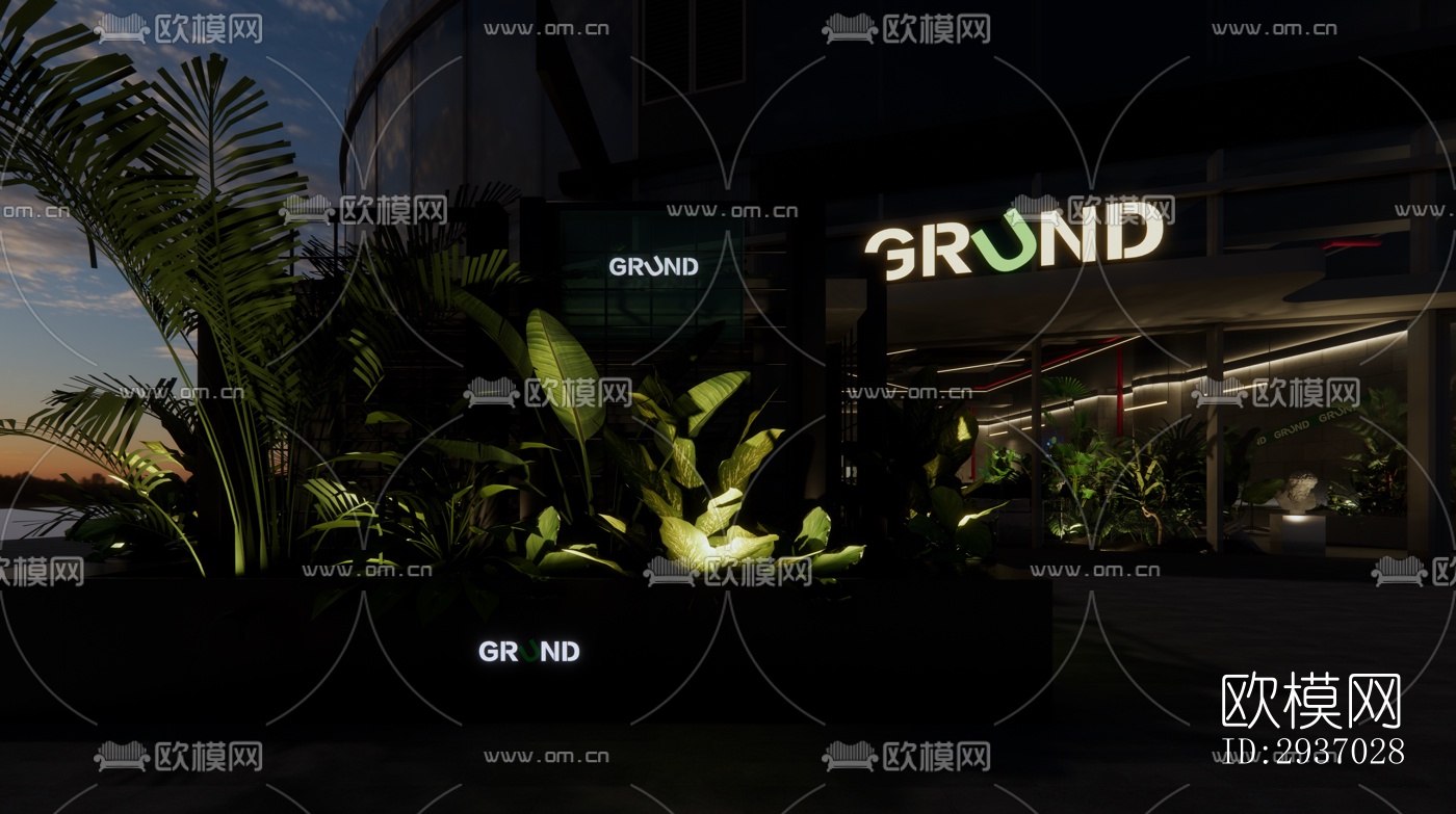 工业风咖啡奶茶效果图下载（渲染图16）