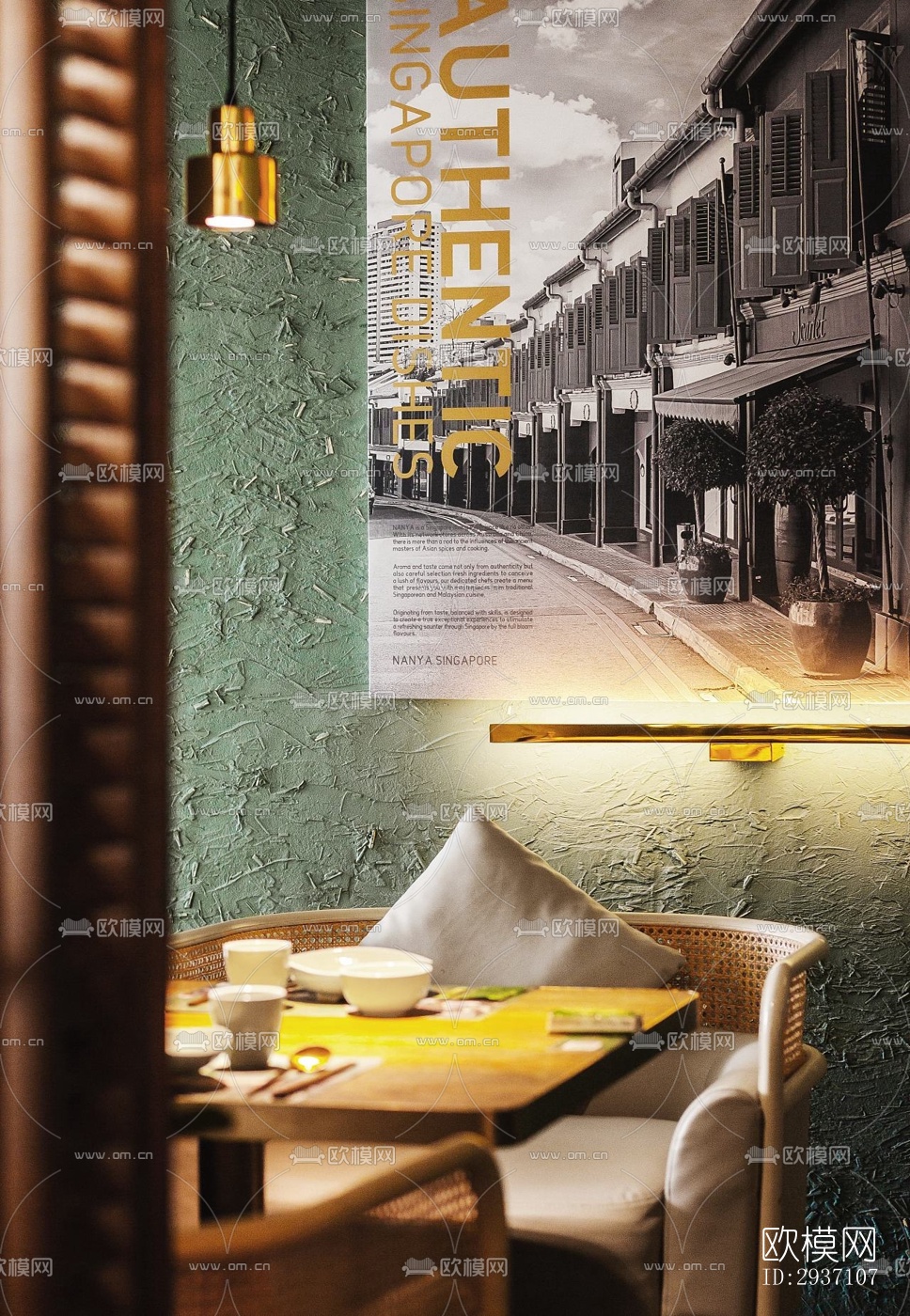 东南亚西餐厅效果图下载（渲染图13）