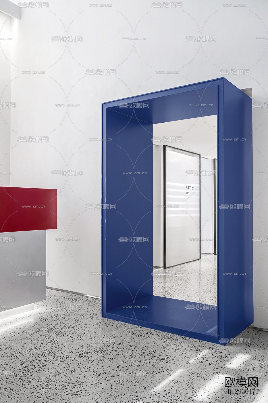 现代办公区效果图下载（渲染图2）