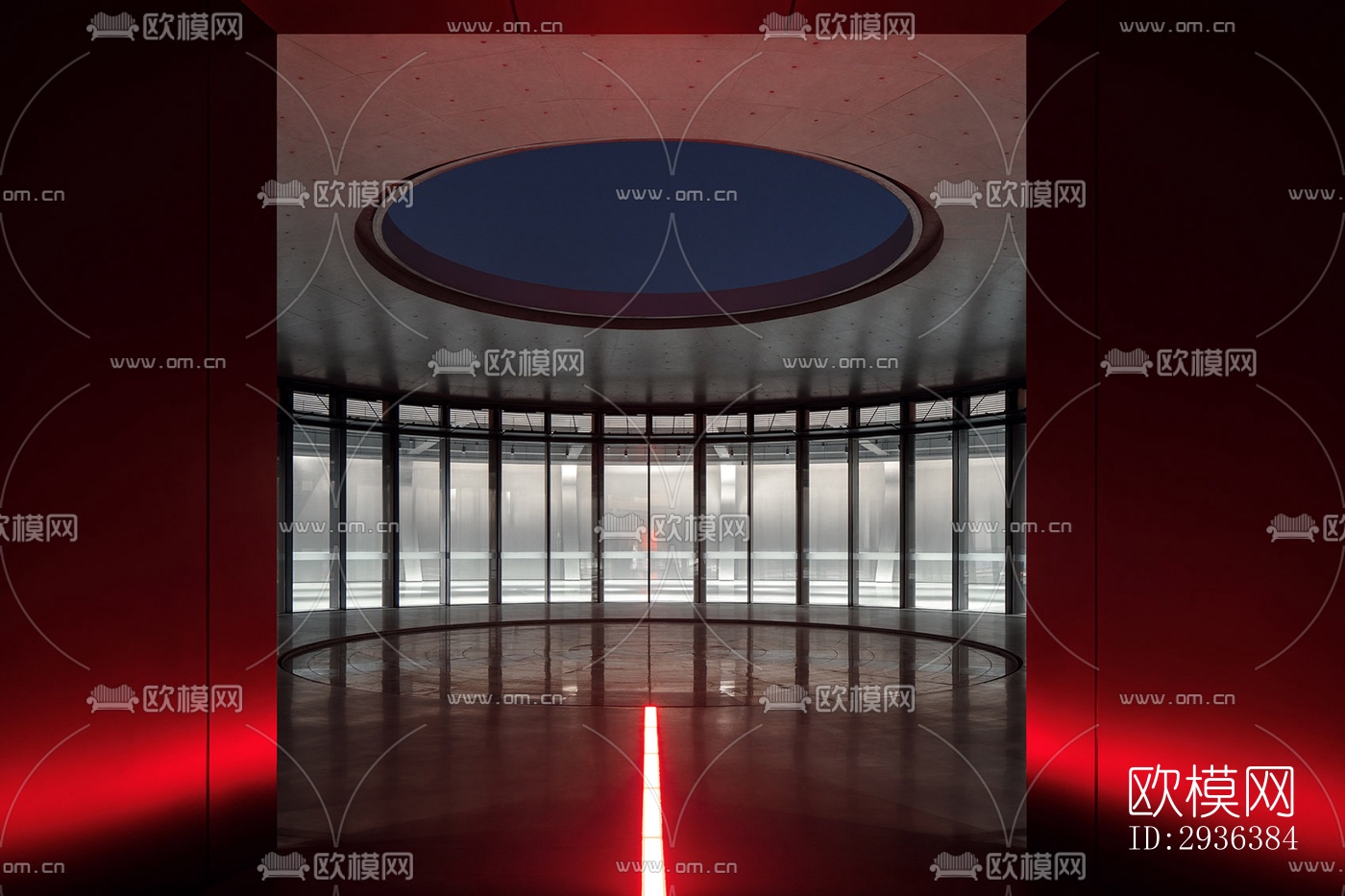 高级灰美术博物馆效果图下载（渲染图18）