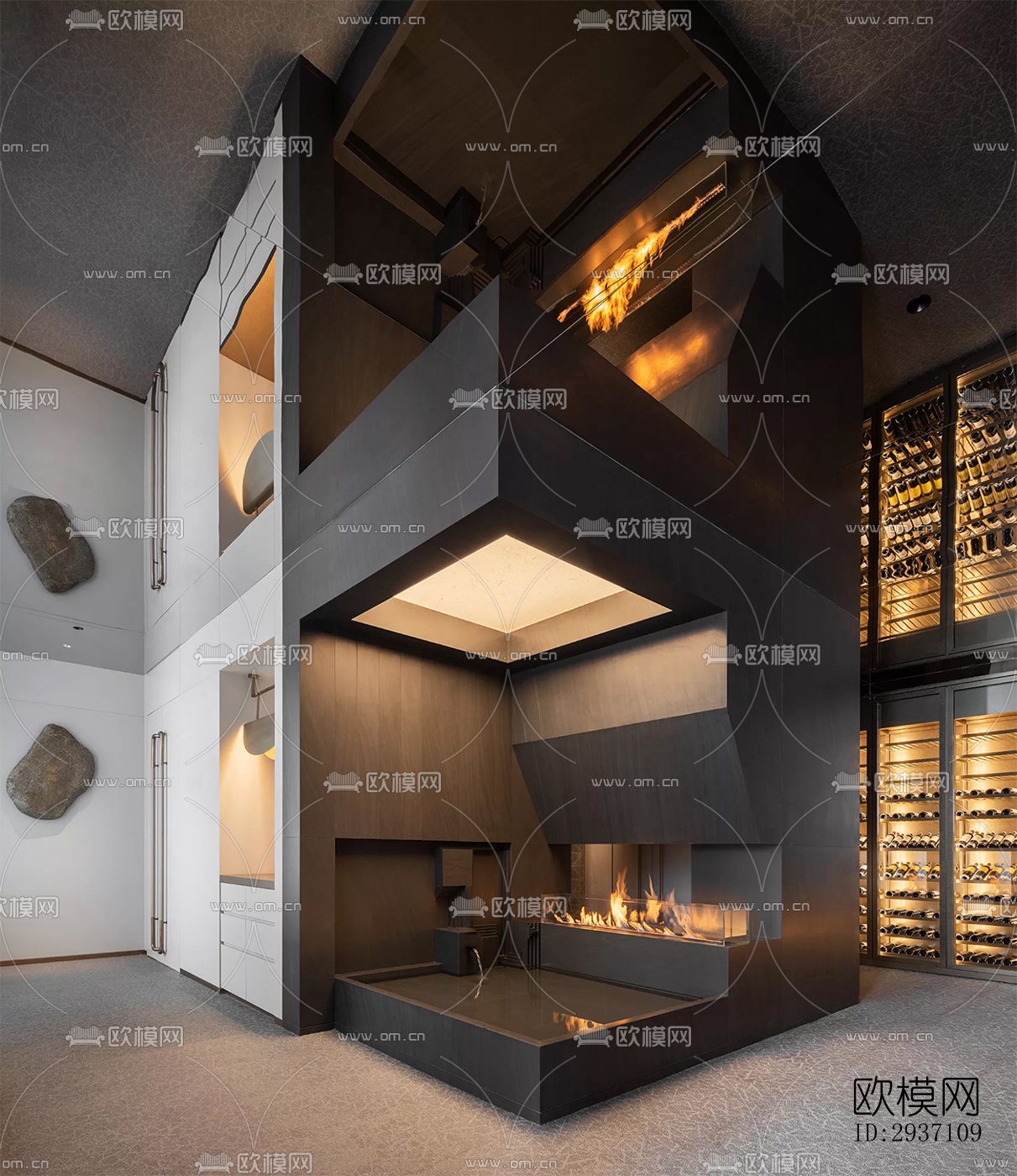 侘寂西餐厅效果图下载（渲染图14）