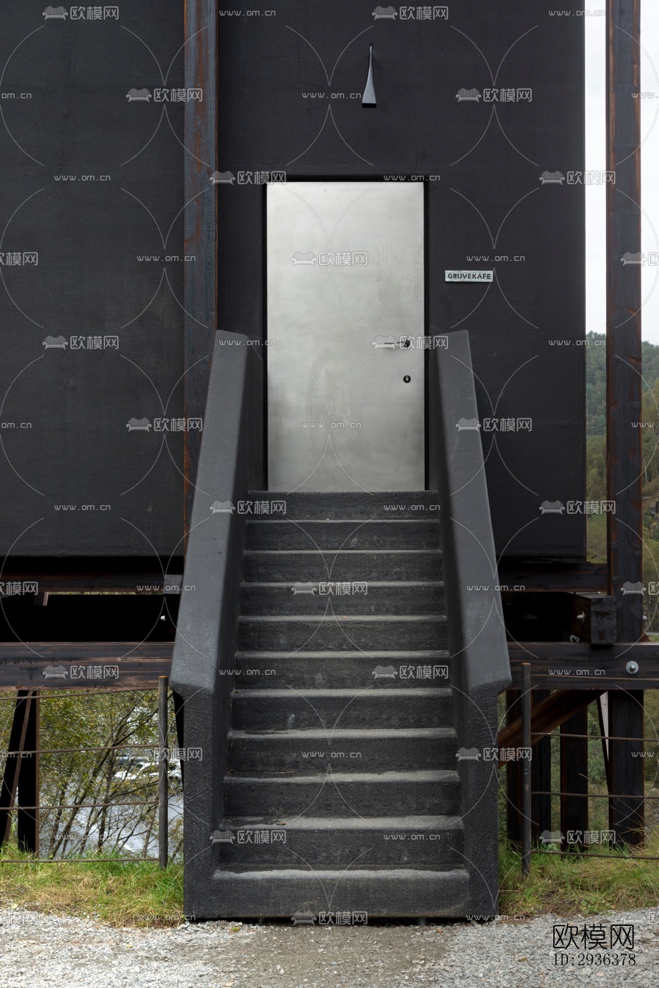 高级灰美术博物馆效果图下载（渲染图17）