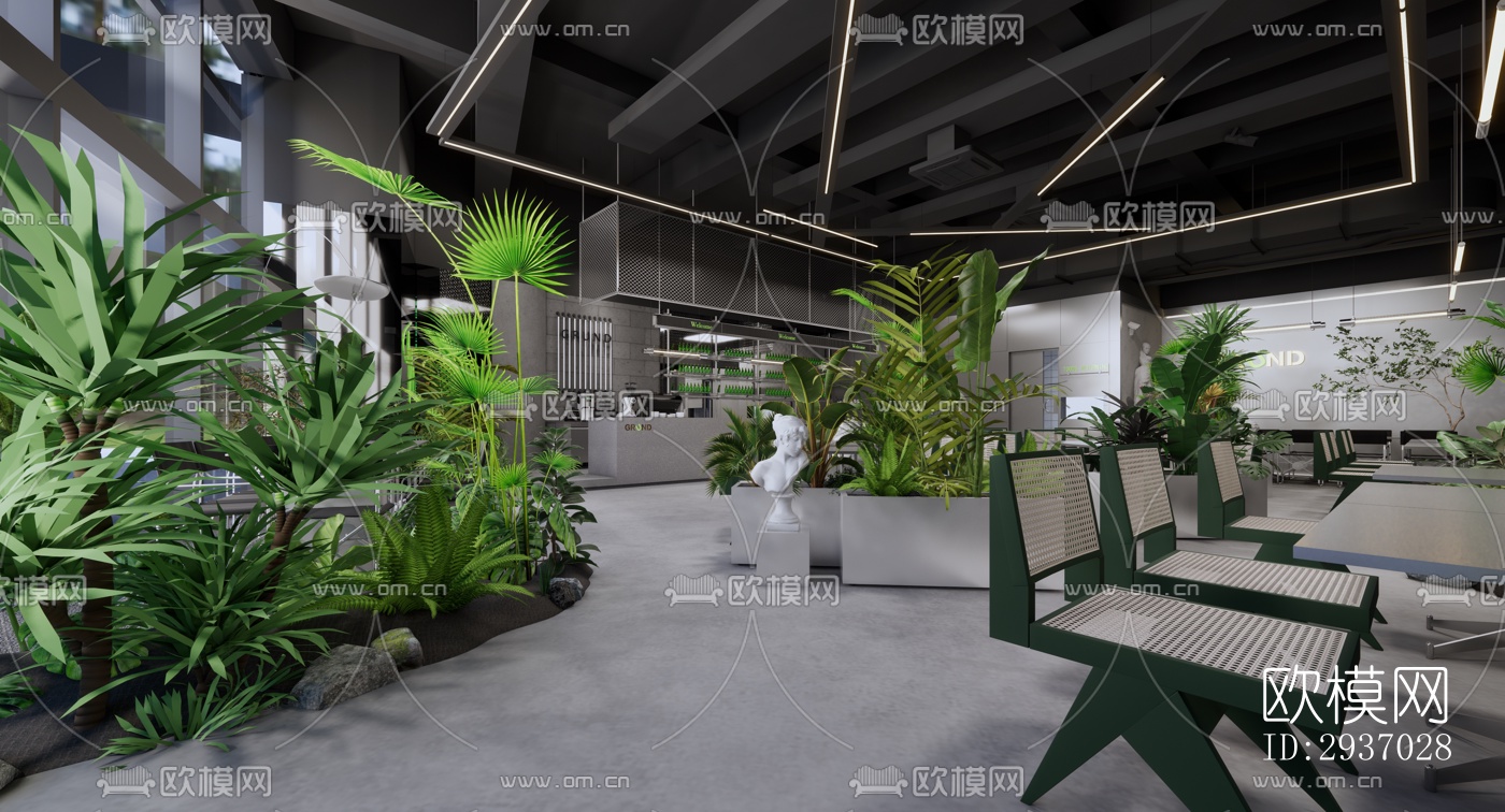 工业风咖啡奶茶效果图下载（渲染图19）