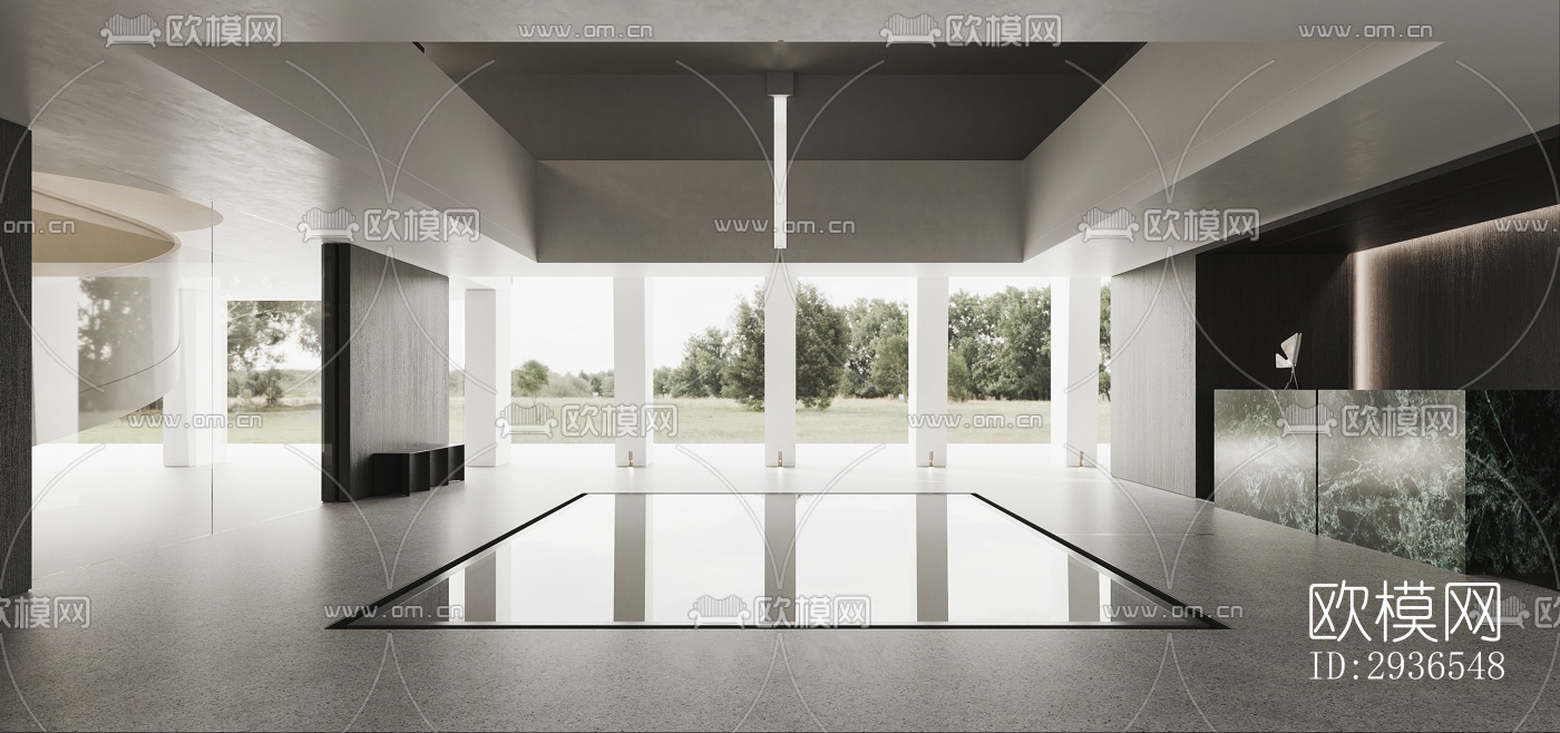 现代商务大堂效果图下载（渲染图18）