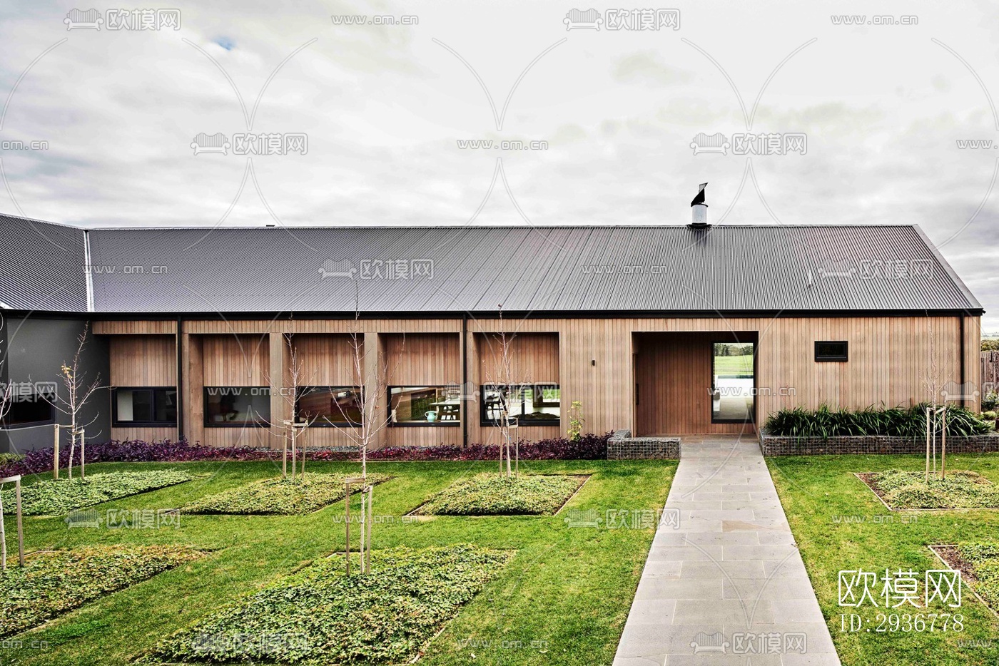 现代居住建筑效果图下载（渲染图5）