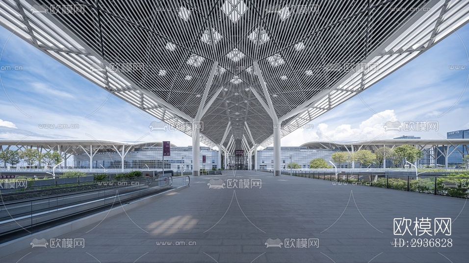 現(xiàn)代文體建筑效果圖下載(渲染圖19)