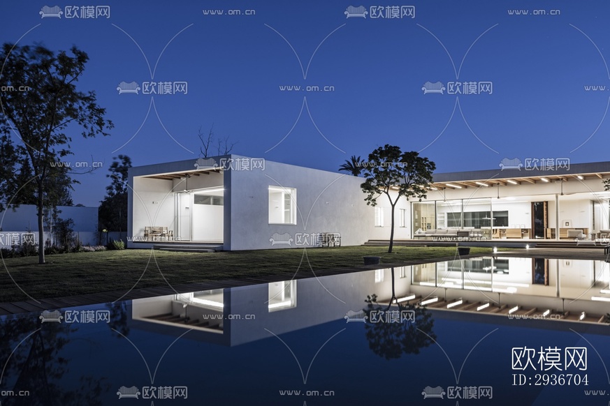 现代居住建筑效果图下载(渲染图19)