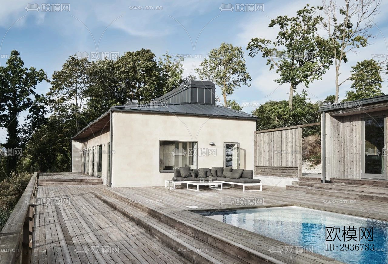 现代居住建筑效果图下载（渲染图14）