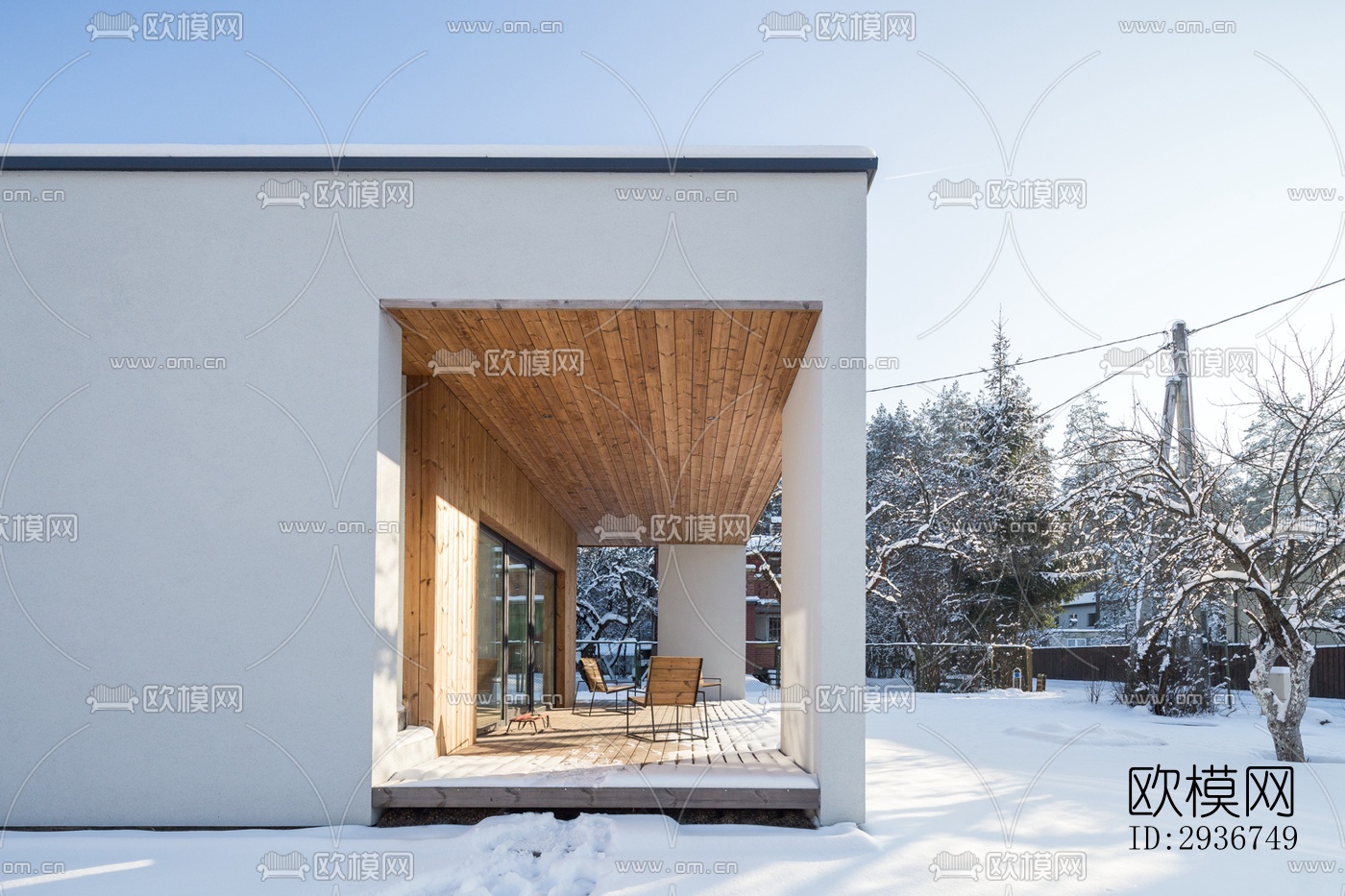 现代居住建筑效果图下载（渲染图19）