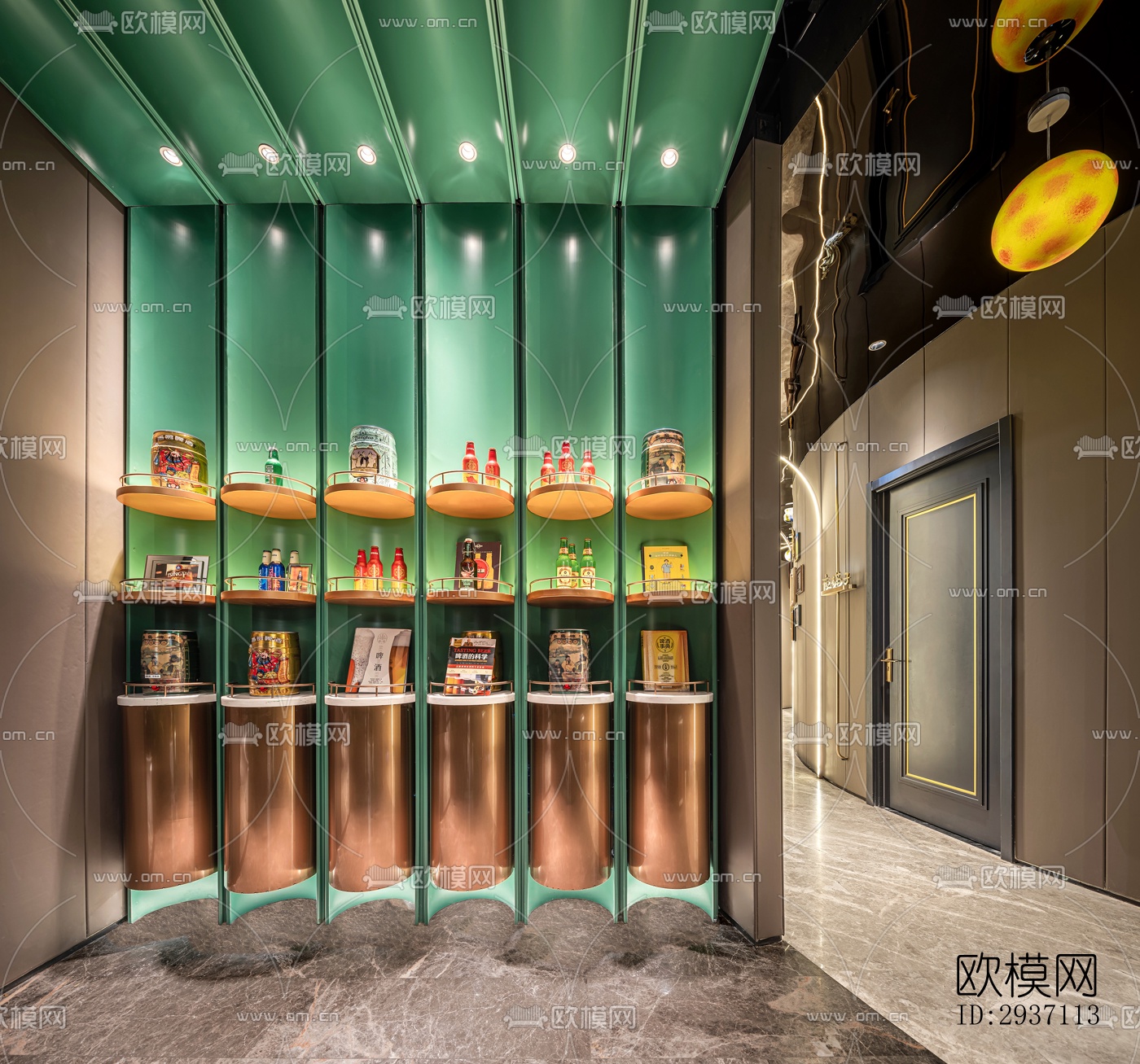 后现代西餐厅效果图下载（渲染图5）