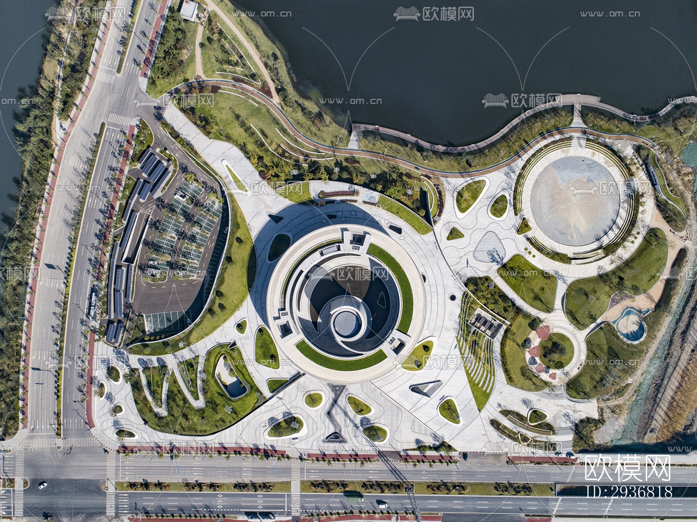 现代文体建筑效果图下载（渲染图11）