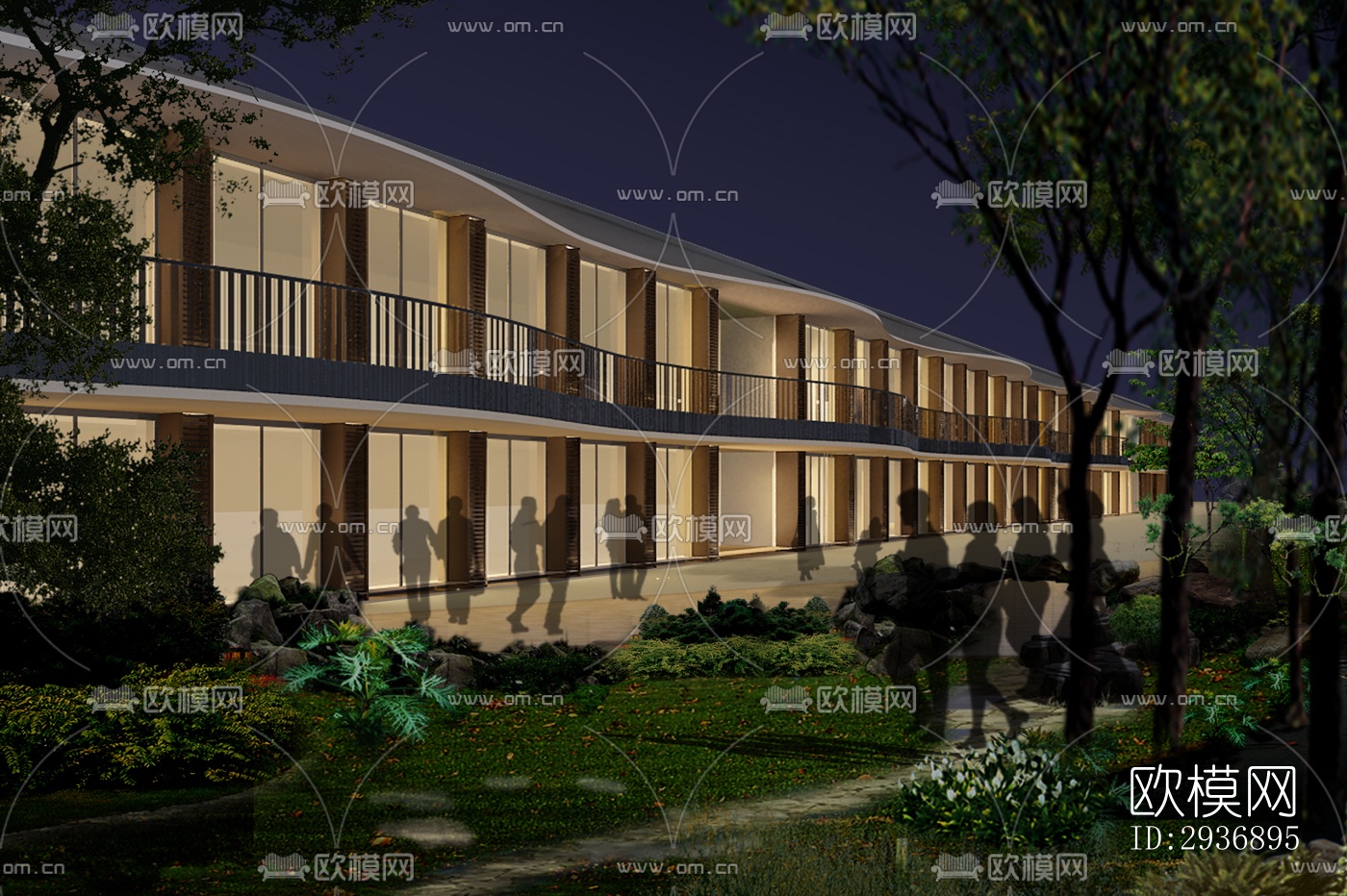 中式中餐厅效果图下载（渲染图8）