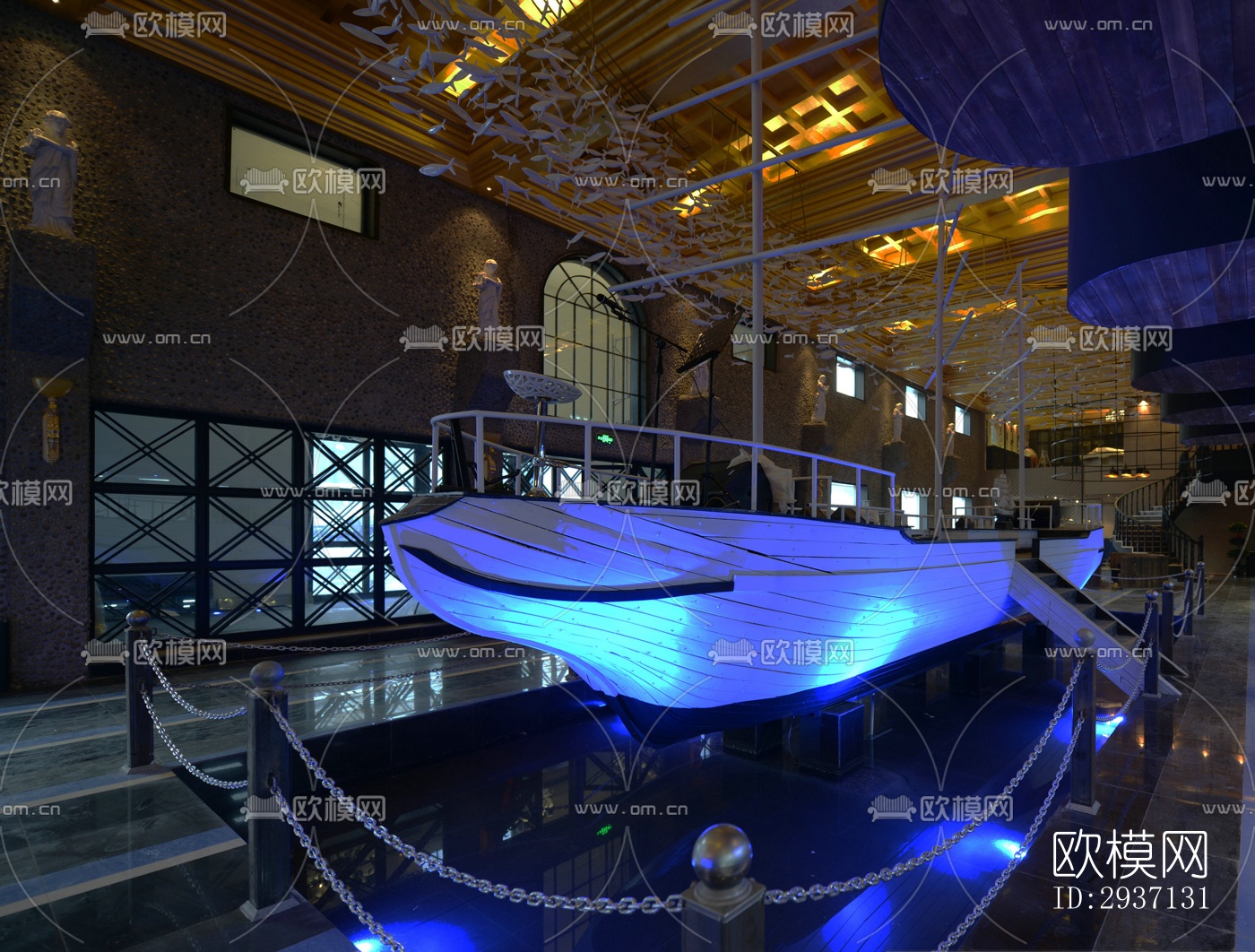 欧式西餐厅效果图下载（渲染图17）