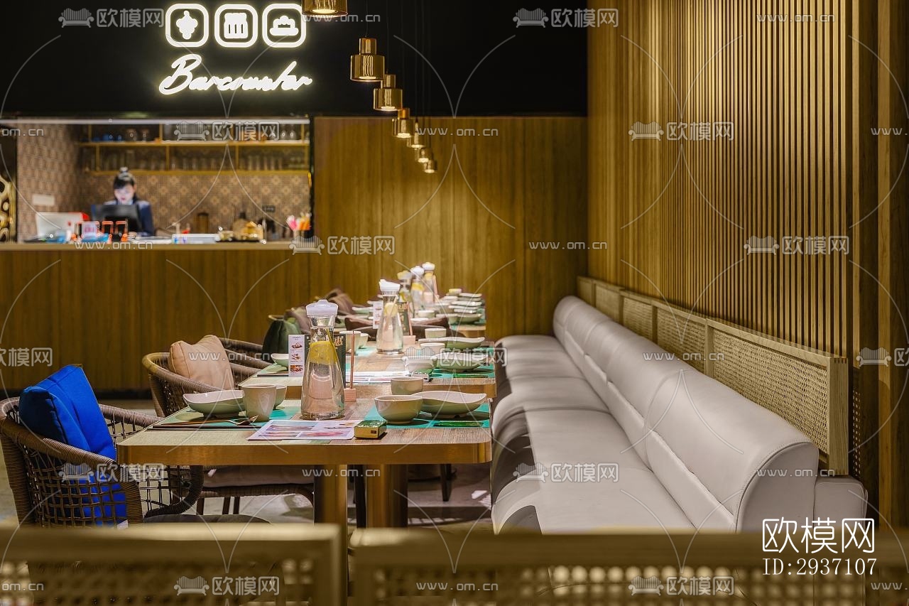 东南亚西餐厅效果图下载（渲染图12）