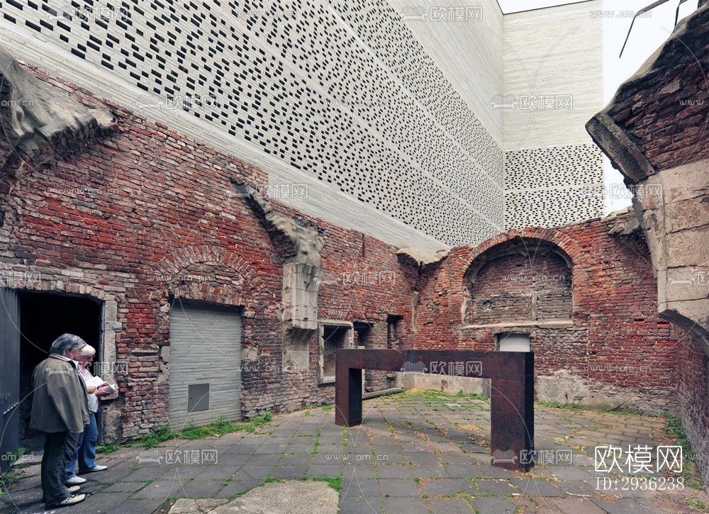 中古风美术博物馆效果图下载（渲染图4）