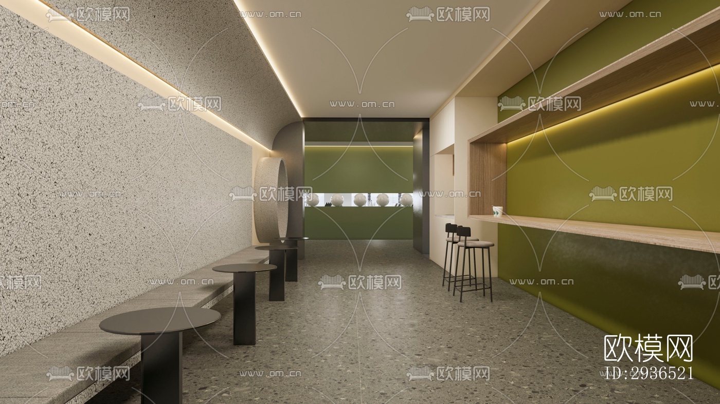 现代办公区效果图下载（渲染图4）