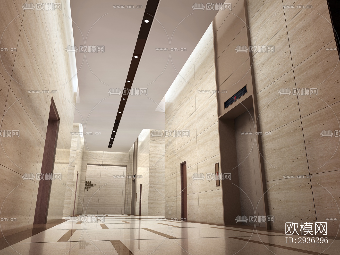 新中式美术博物馆效果图下载（渲染图9）