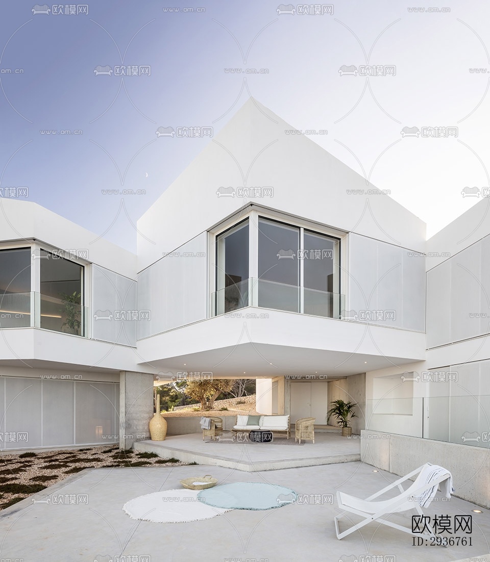 现代居住建筑效果图下载（渲染图10）