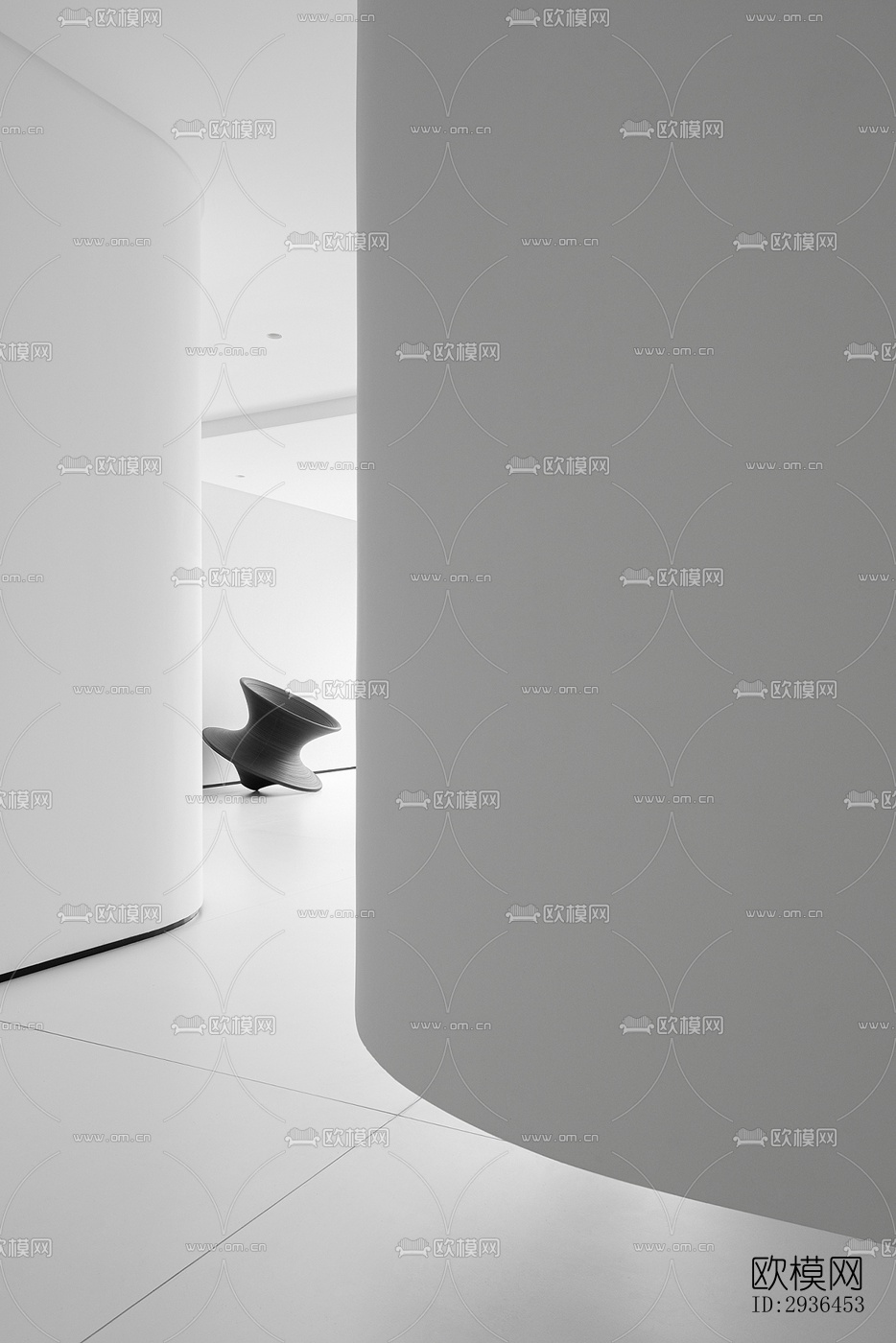 现代办公区效果图下载（渲染图6）