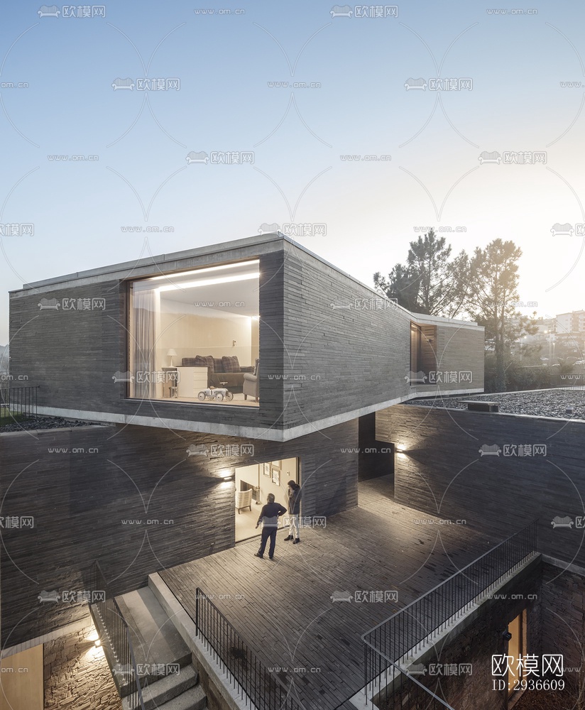 工业风居住建筑效果图下载（渲染图7）