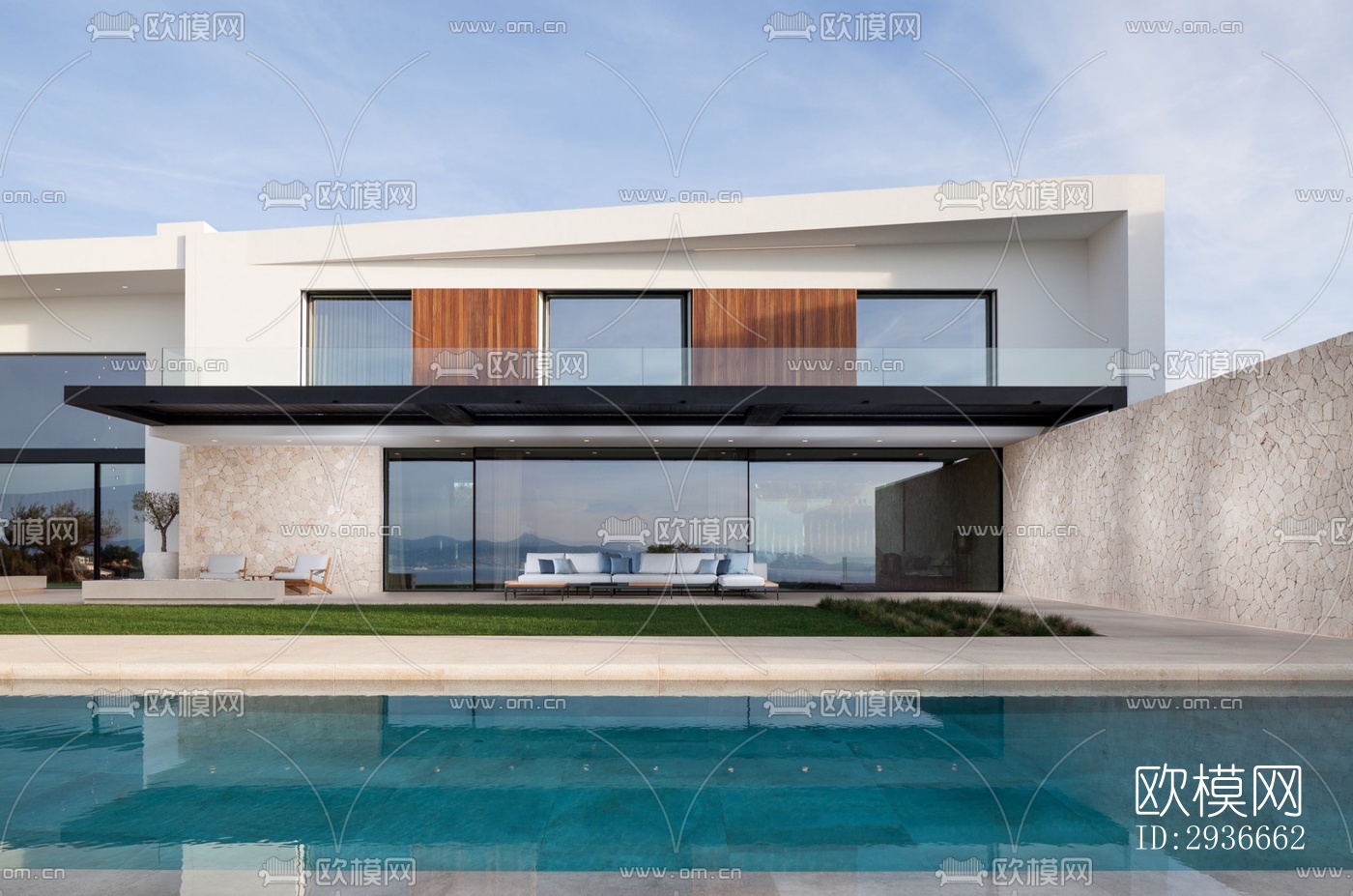 现代居住建筑效果图下载（渲染图20）