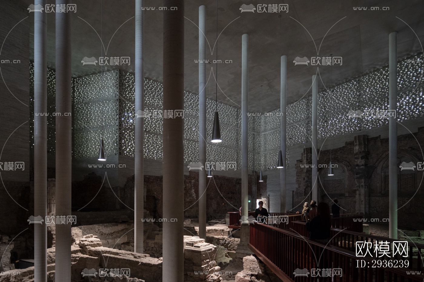 中古风美术博物馆效果图下载（渲染图17）