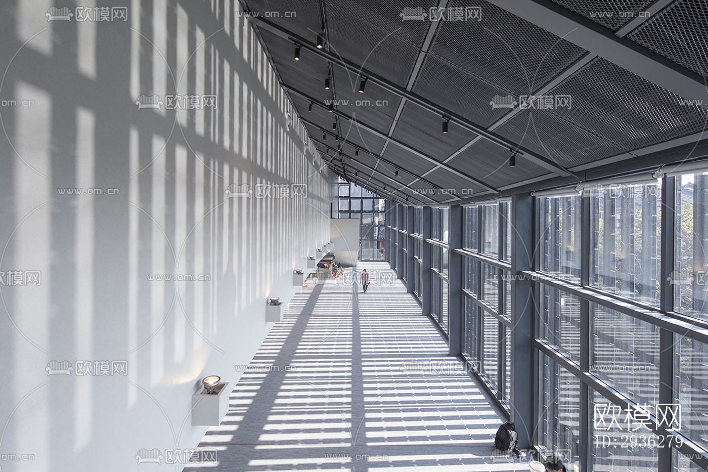 新中式美术博物馆效果图下载（渲染图13）