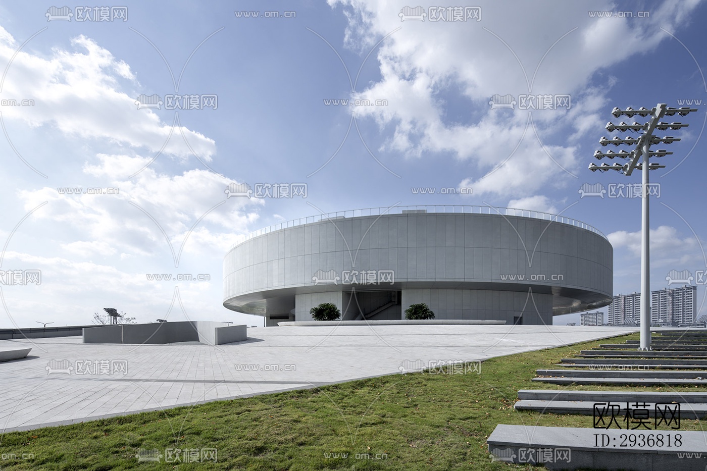 现代文体建筑效果图下载（渲染图15）